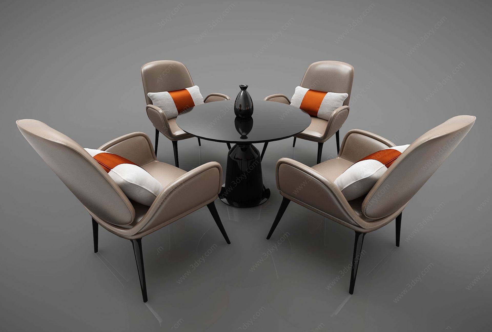 现代风格桌椅3D模型