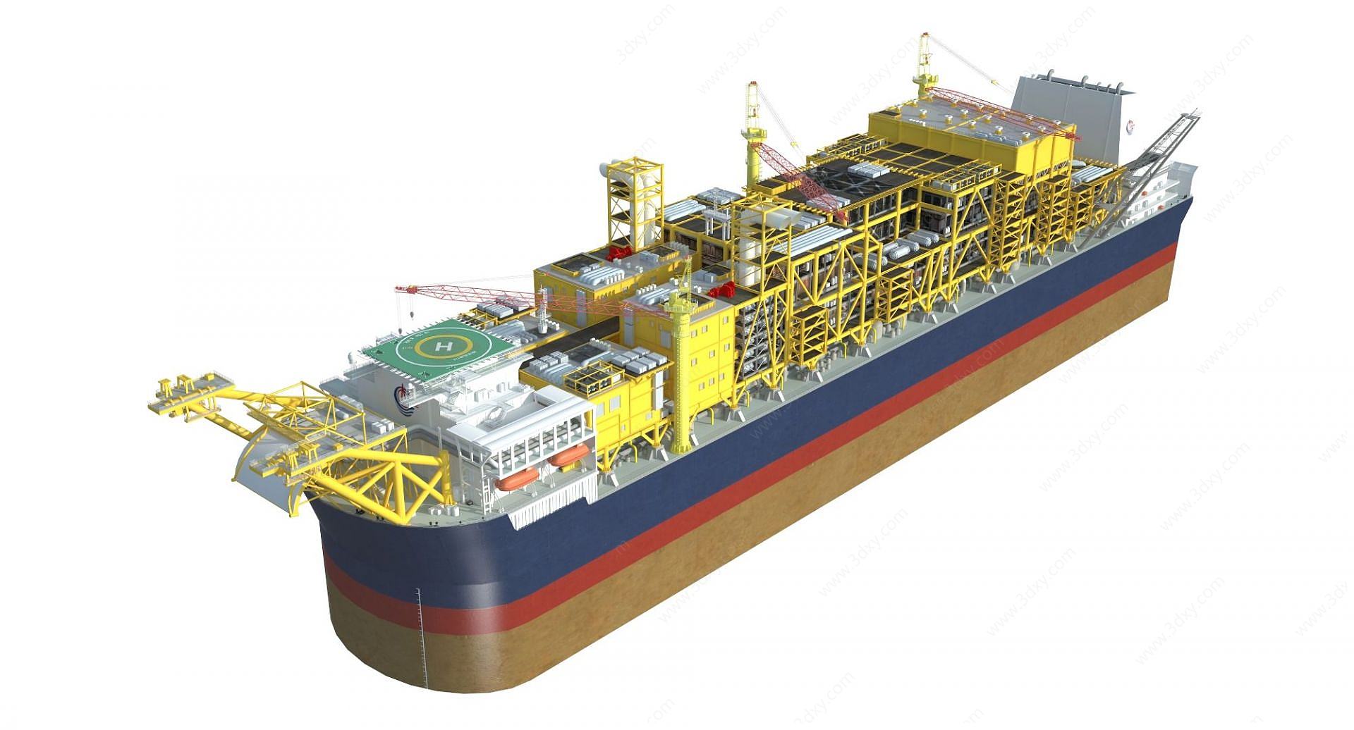 石油船舶3D模型