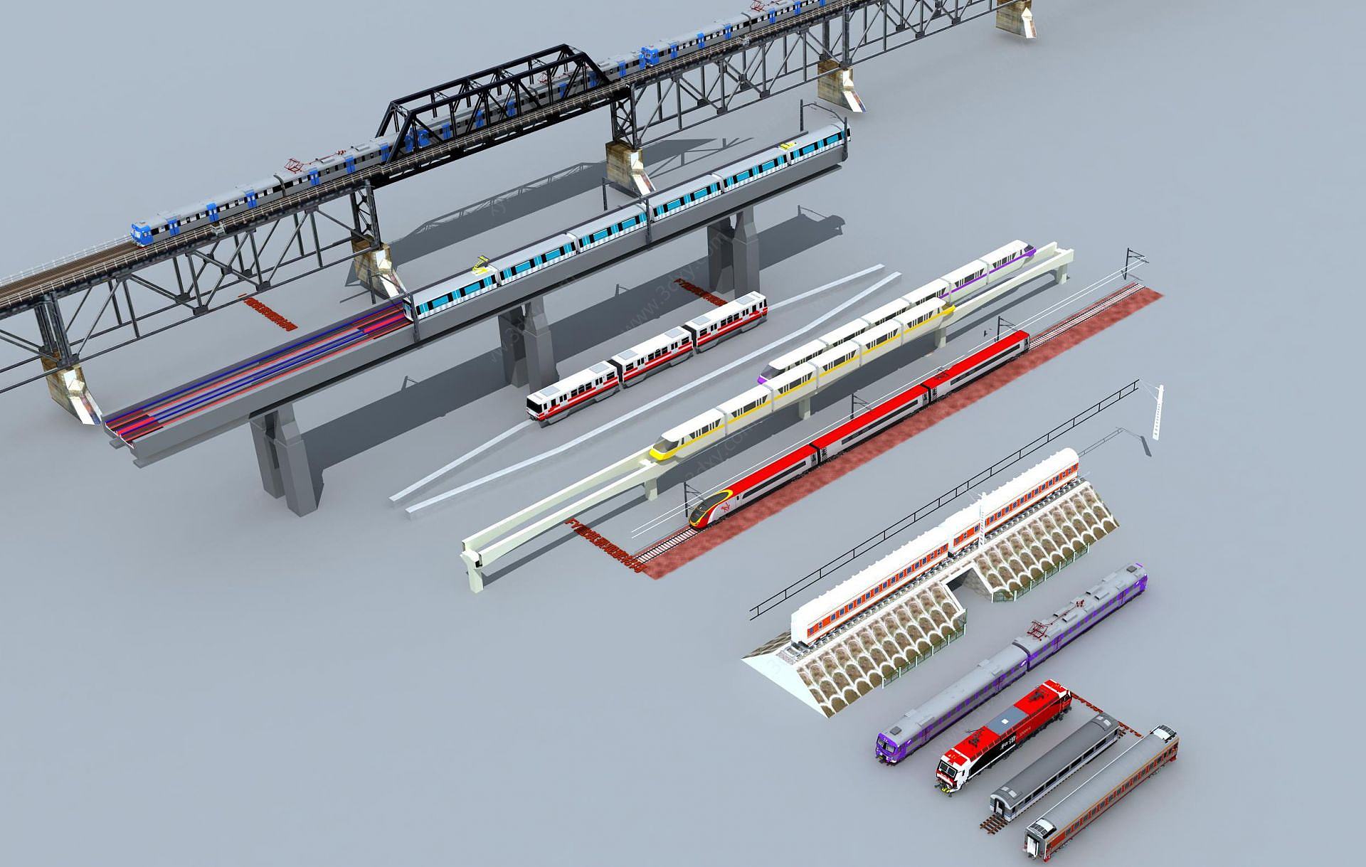 地铁站3D模型