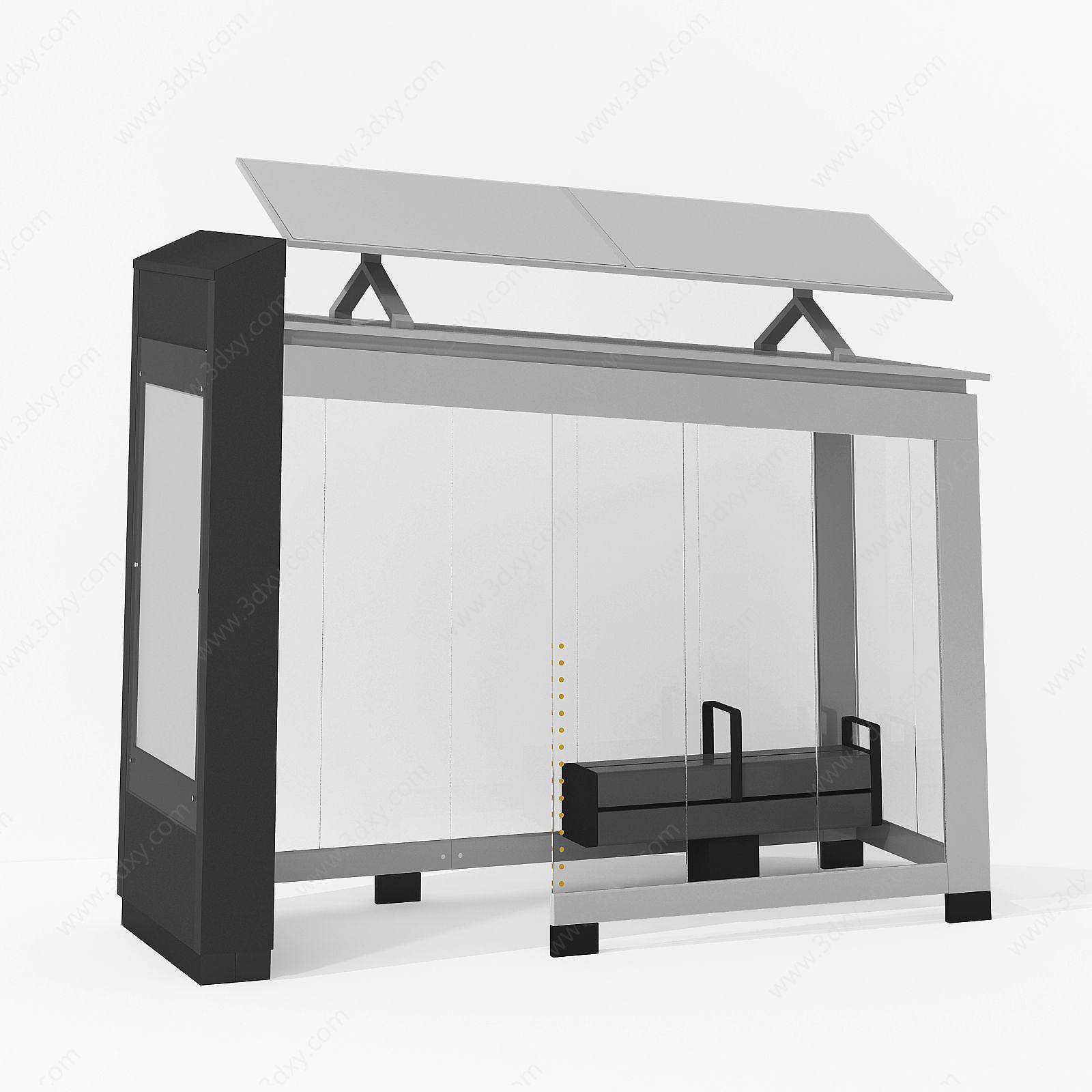 公交车候车亭3D模型