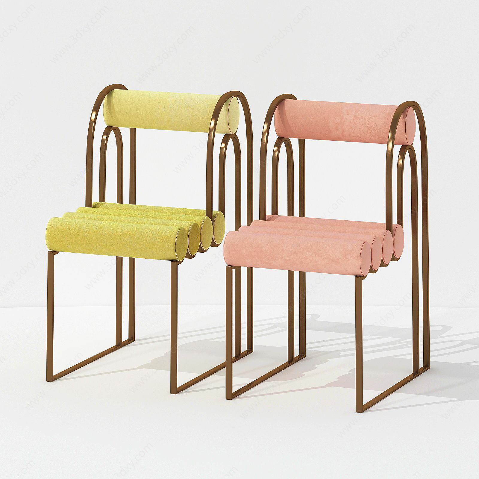 现代创意圆柱体休闲椅3D模型