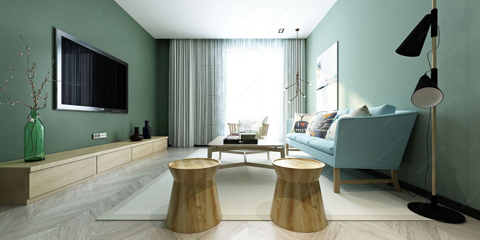 家具饰品组合客厅3D模型