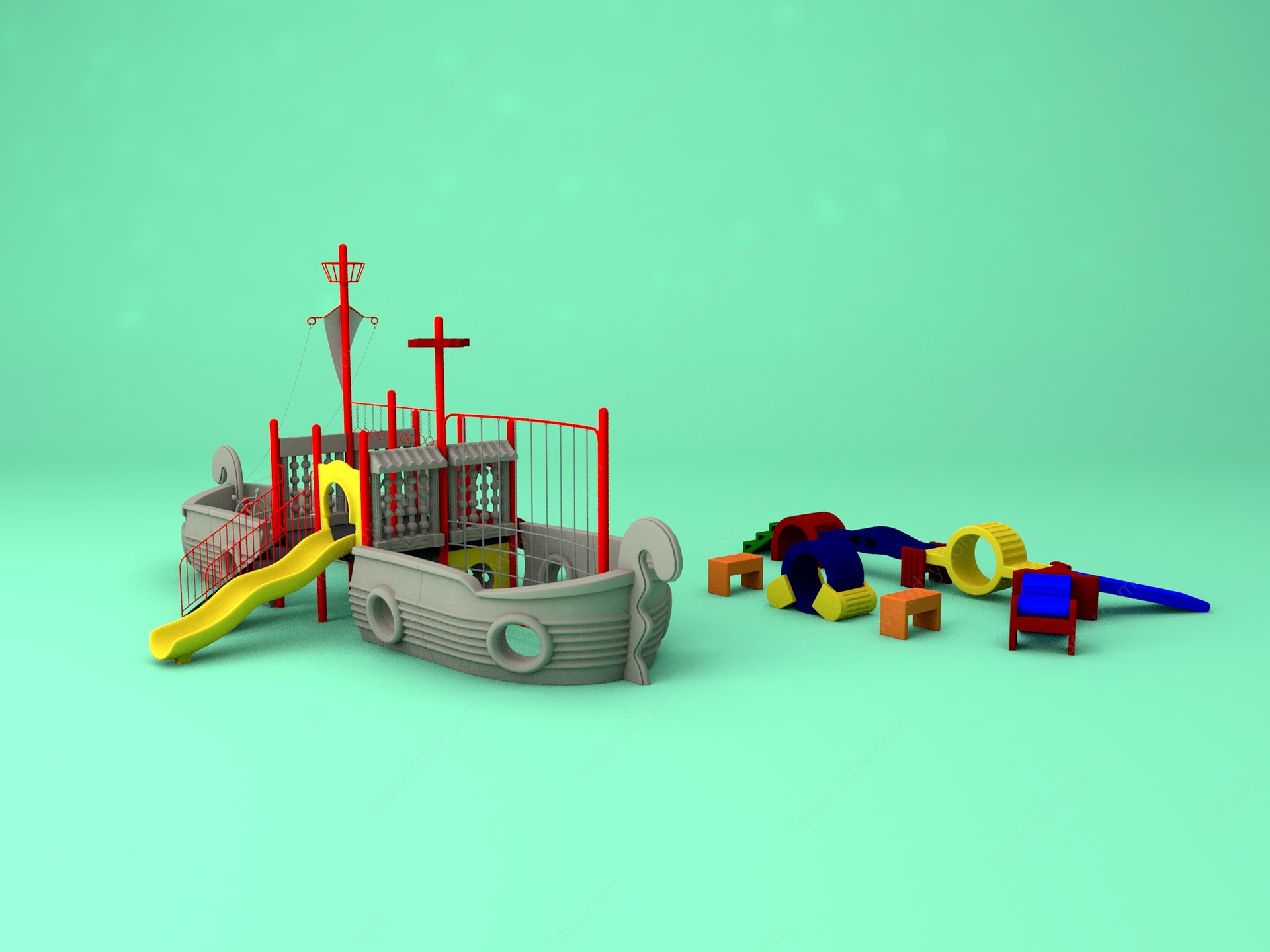 游乐场3D模型