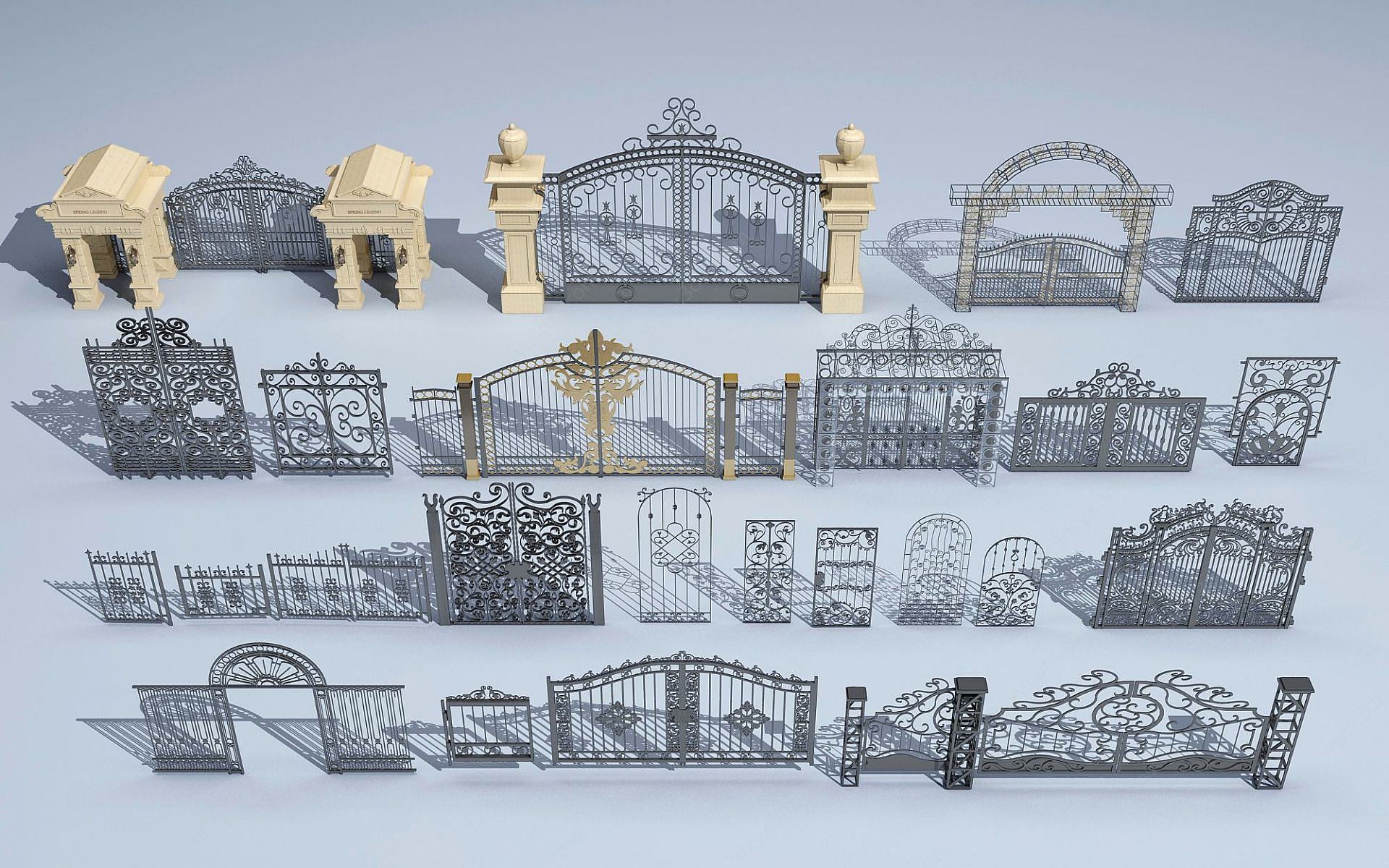 铁艺栏杆3D模型