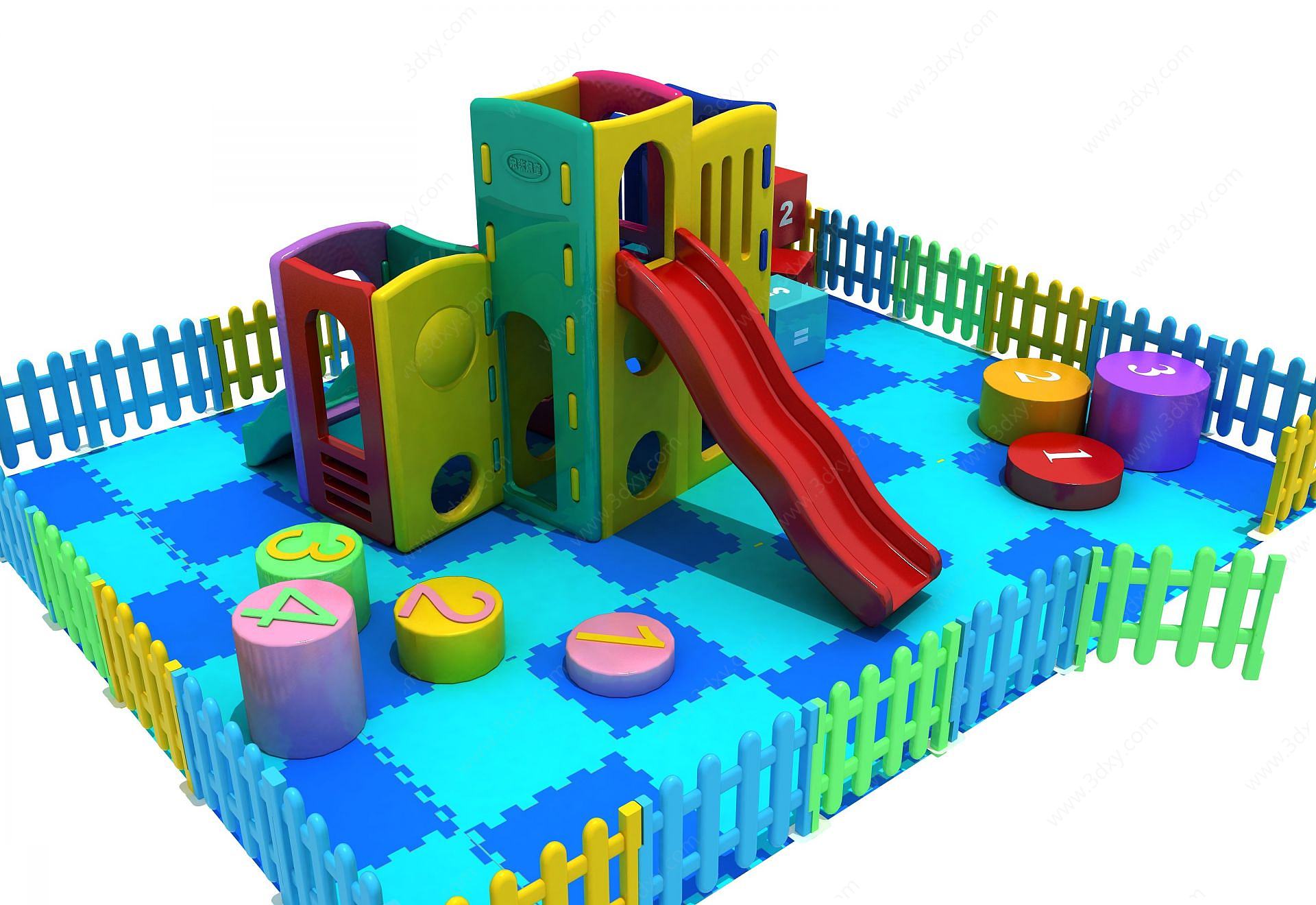 儿童玩具滑梯3D模型