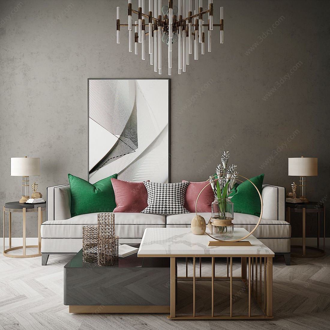 家具现代沙发饰品3D模型