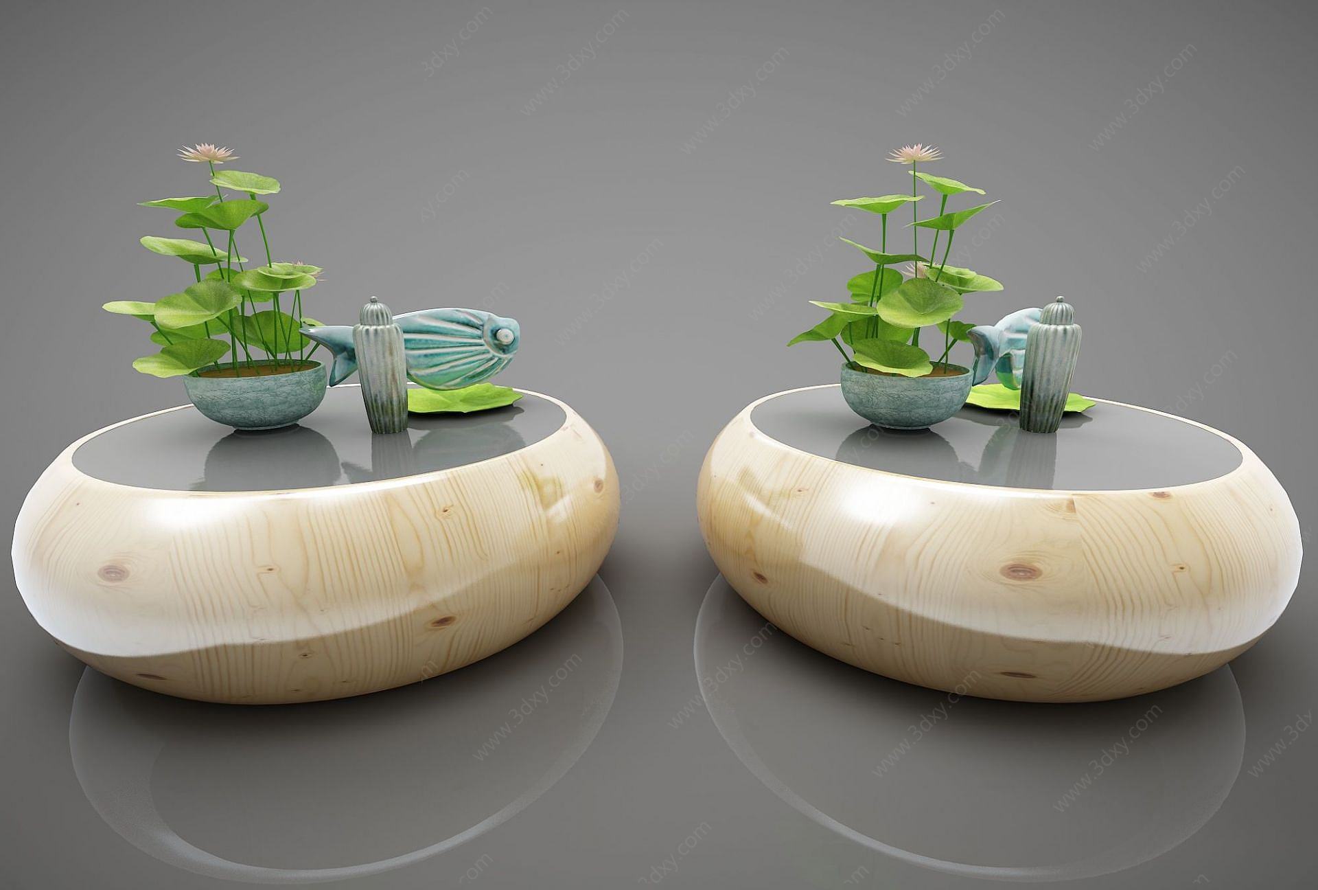 现代茶几3D模型
