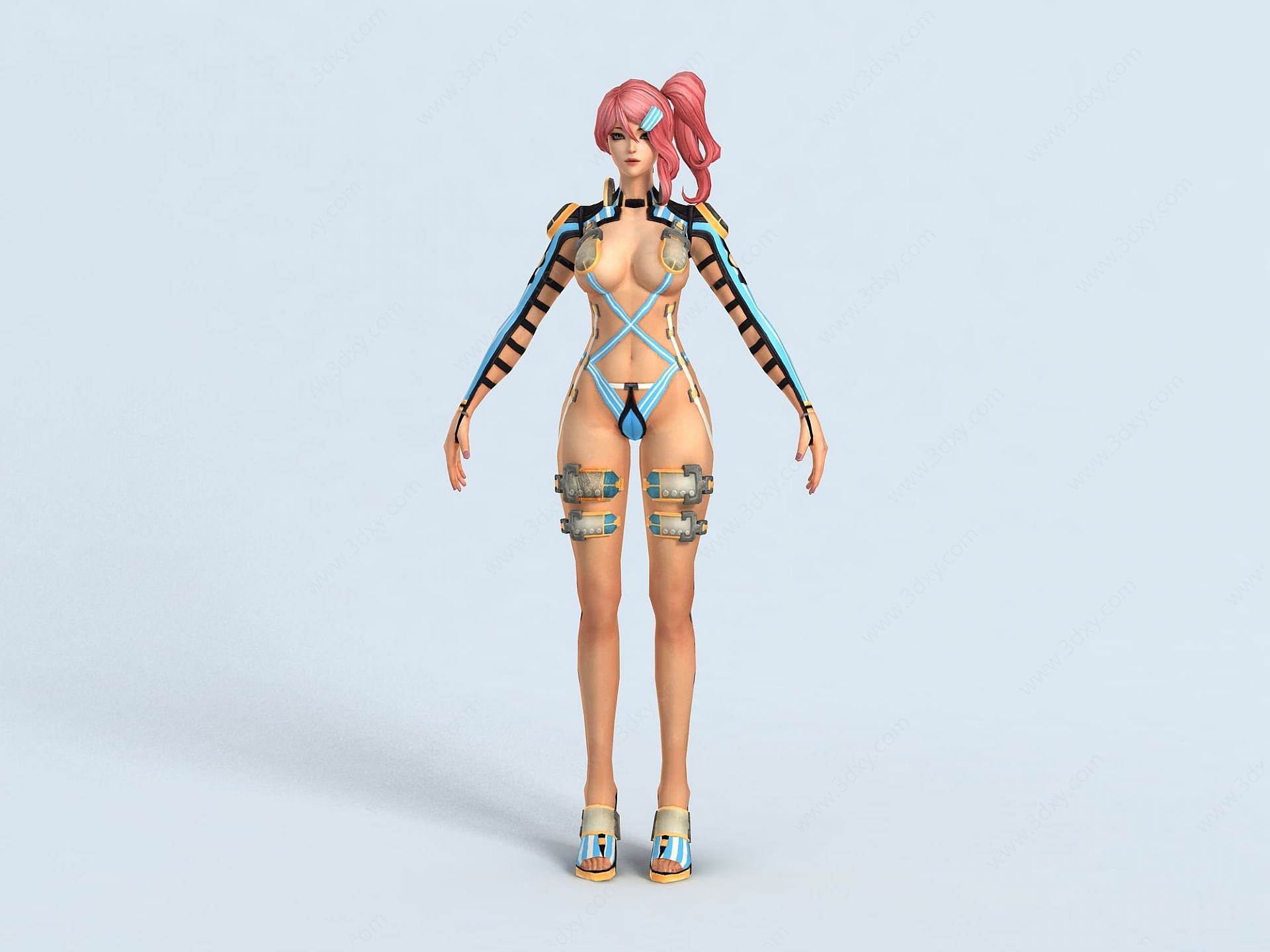 女王之刃有绑定动画3D模型