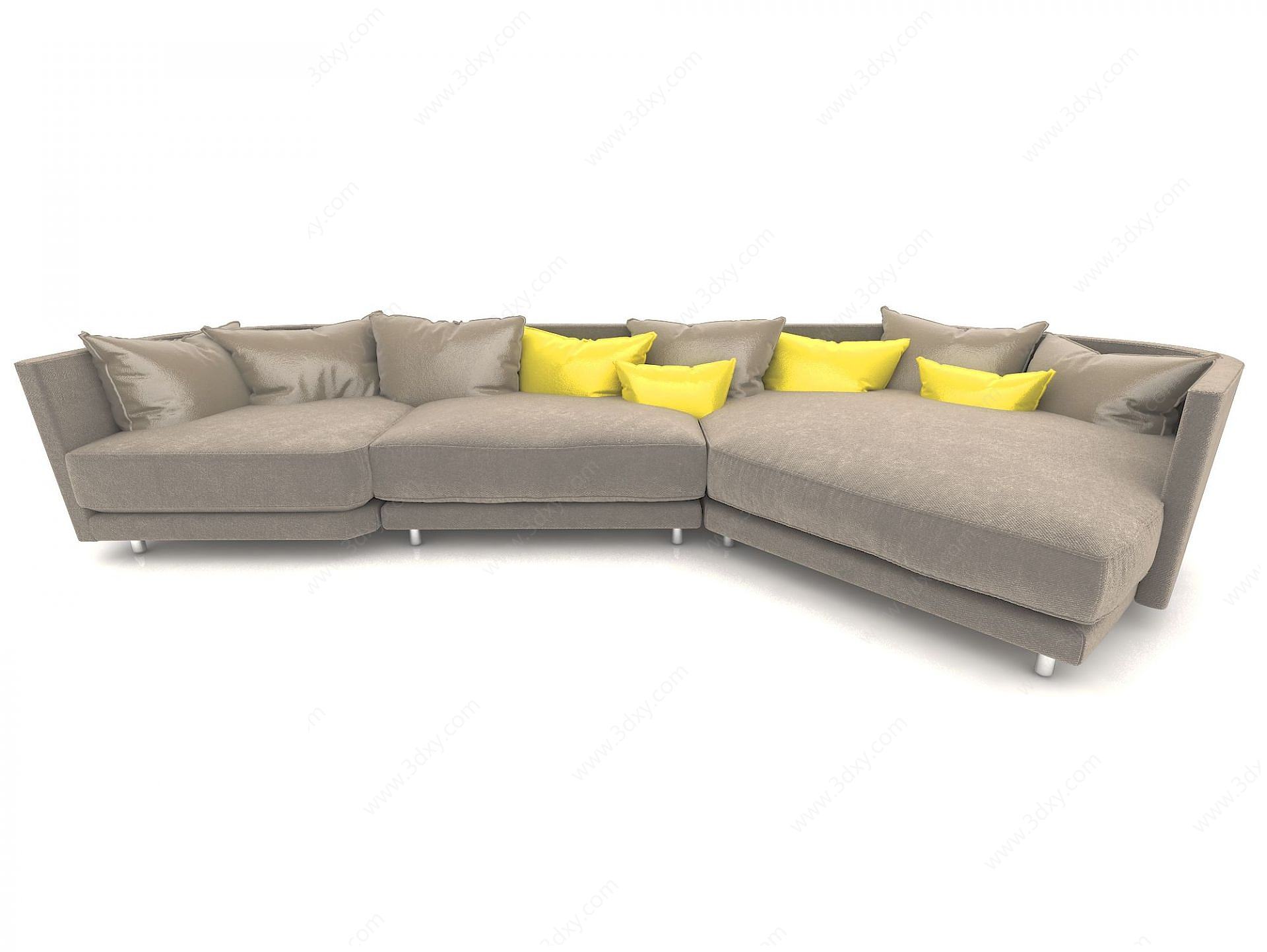 轻奢北欧沙发3D模型
