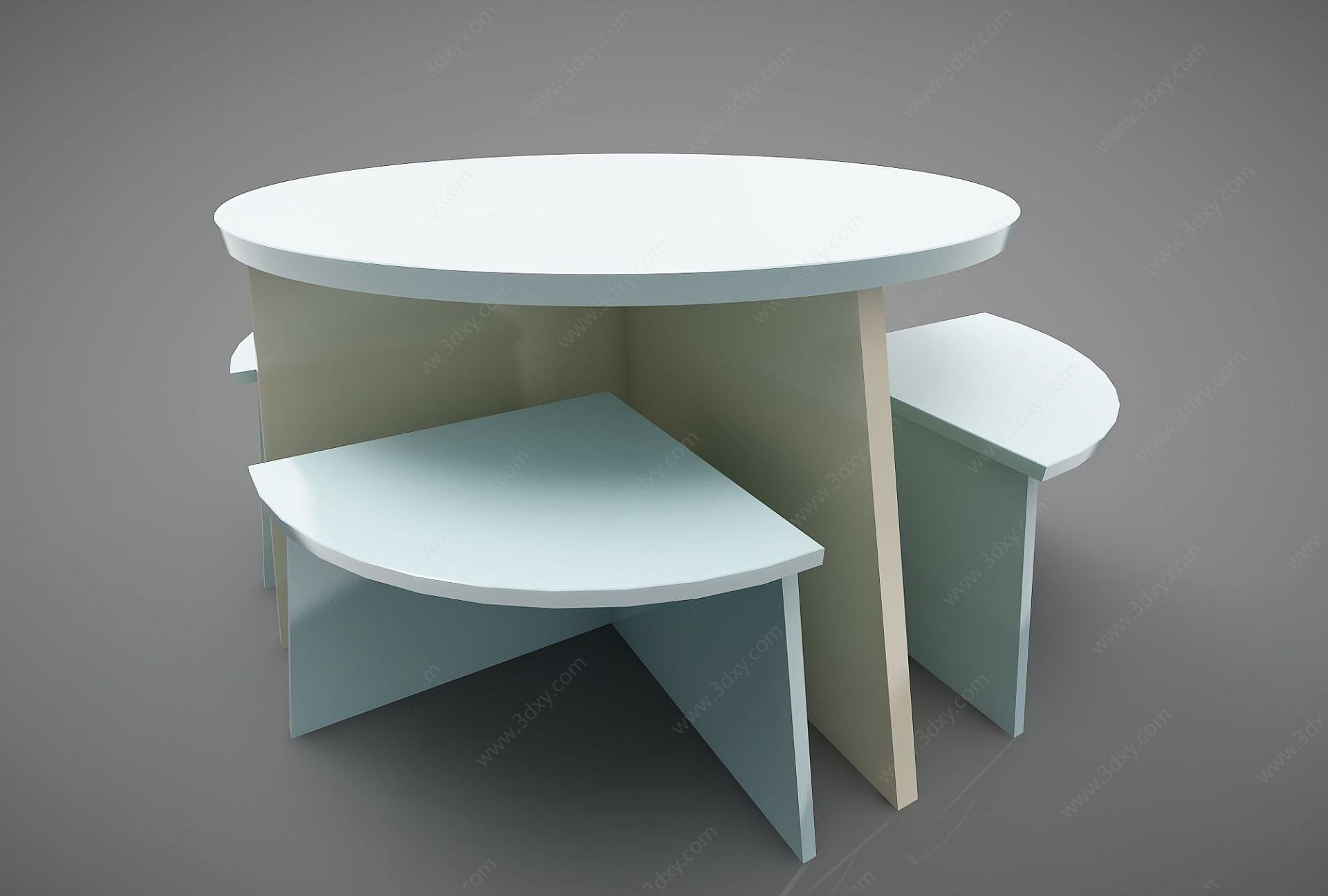 现代休闲桌3D模型