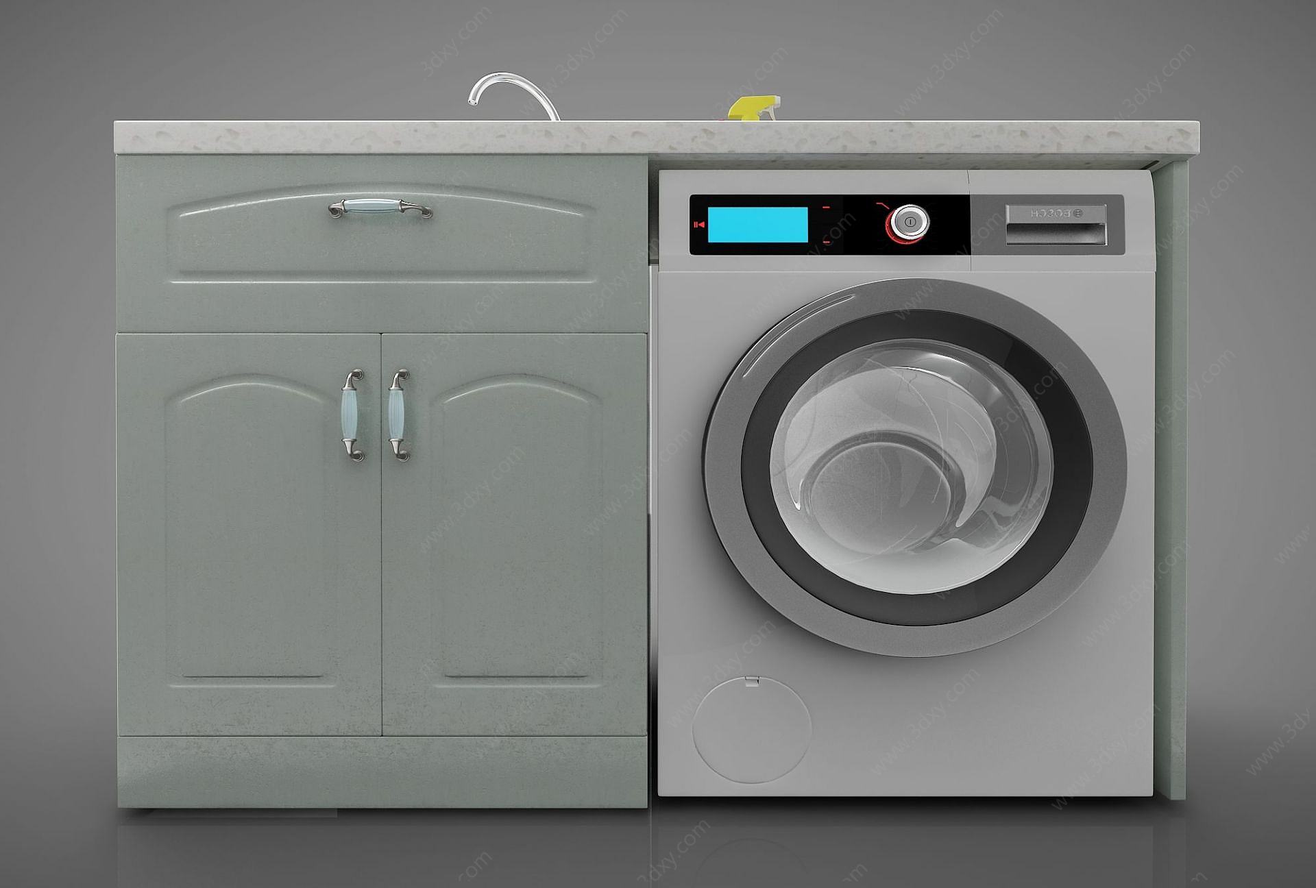 洗衣机柜3D模型