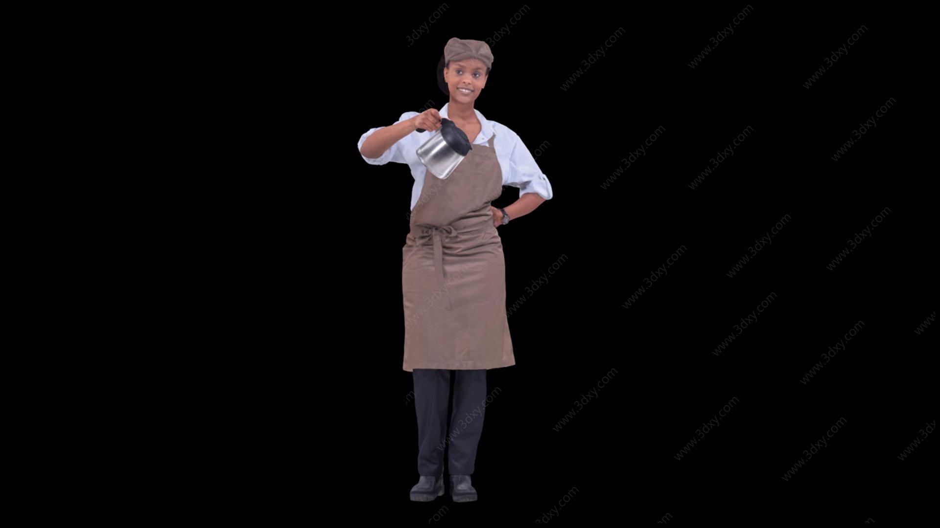 女服务员3D模型