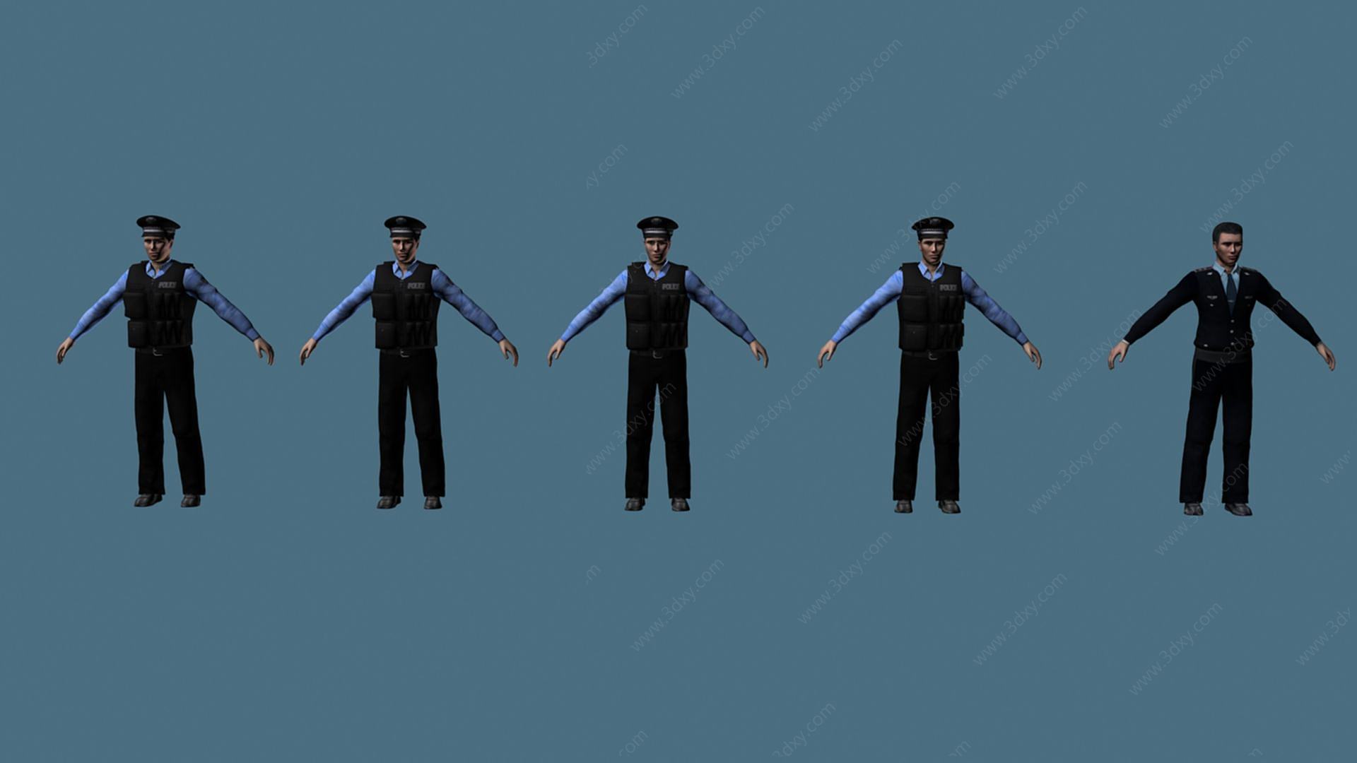 警察3D模型