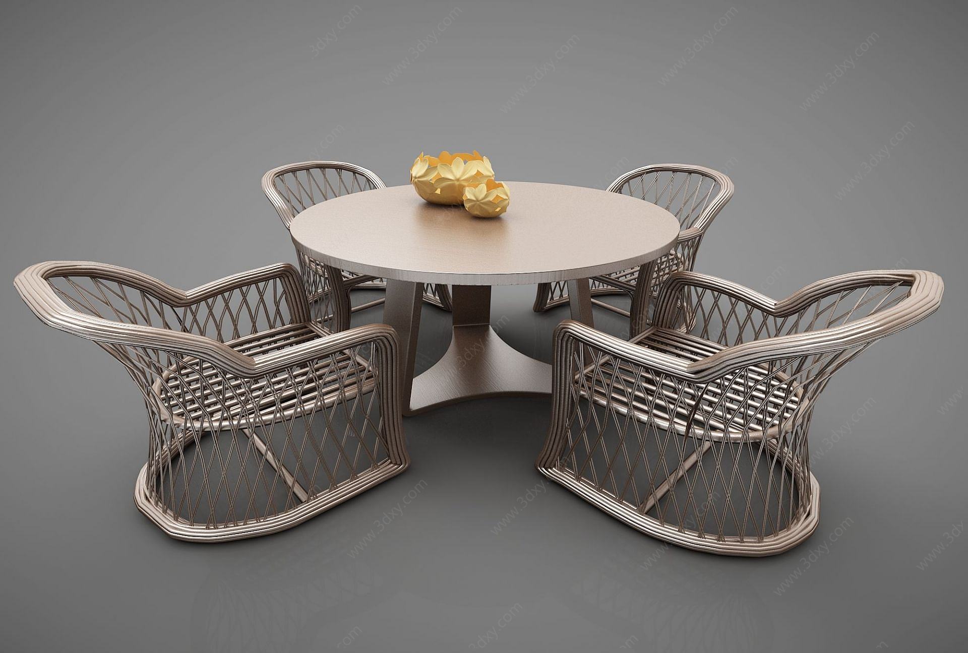 现代装饰藤椅3D模型