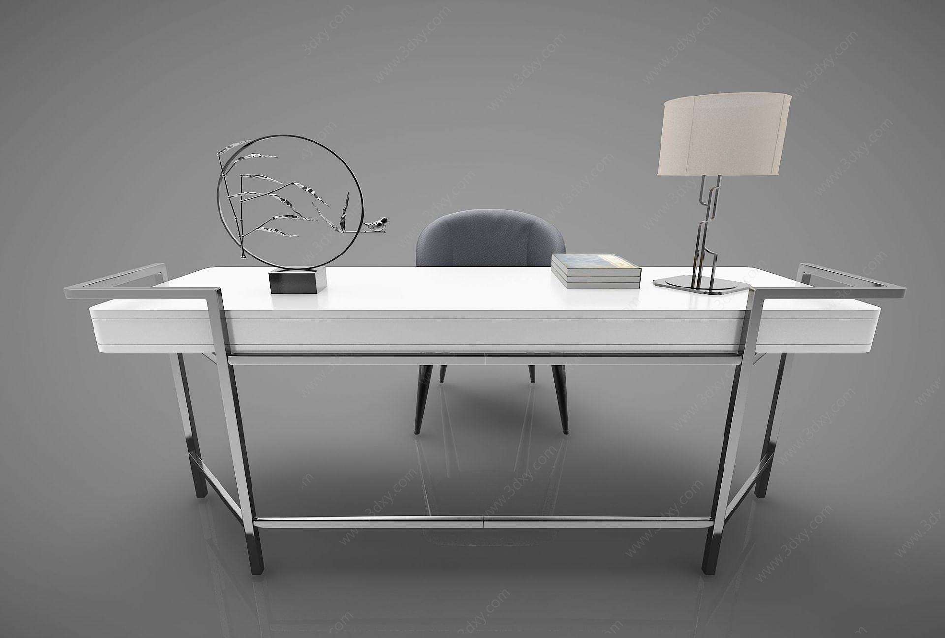 现代书桌椅3D模型