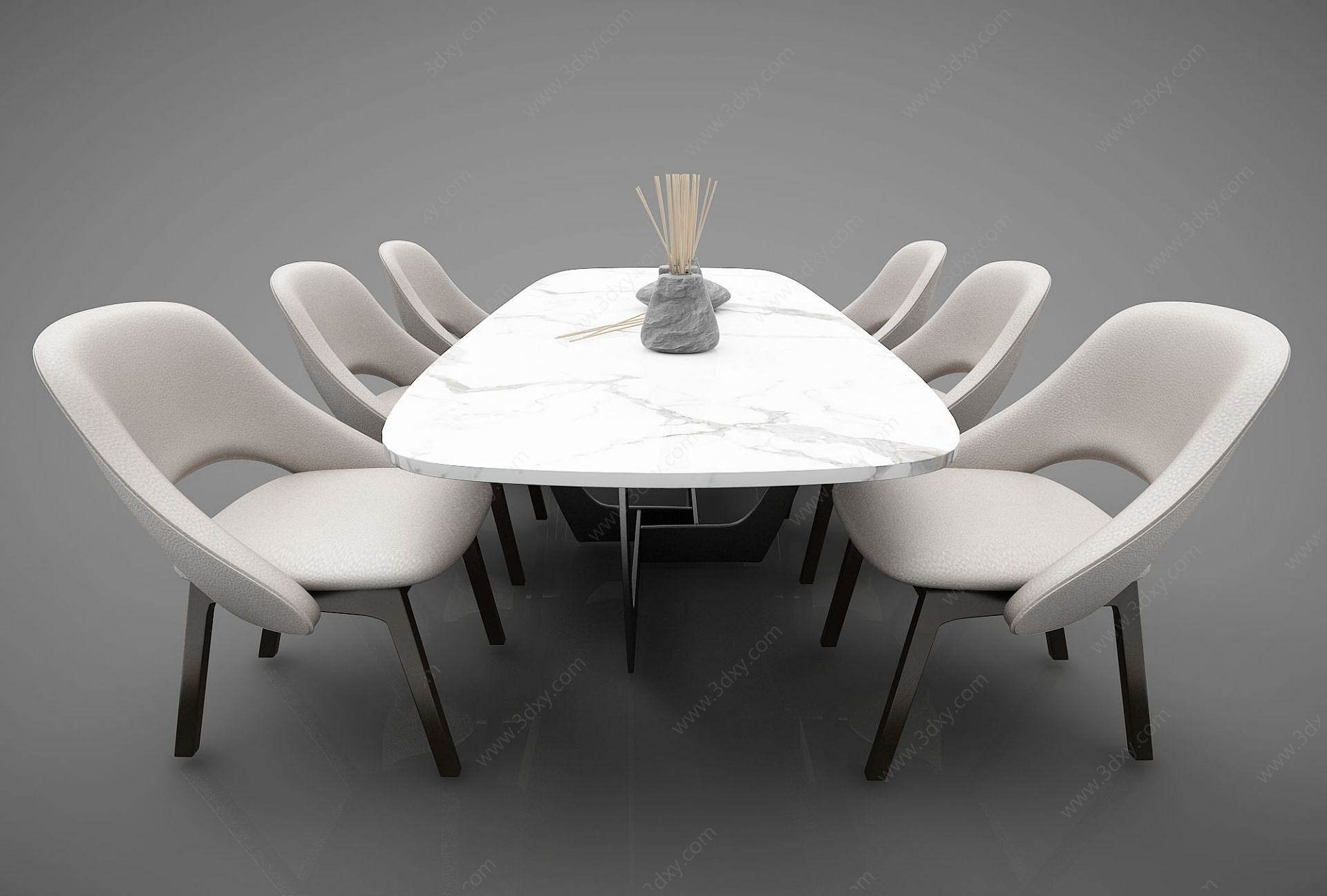 现代餐桌椅3D模型