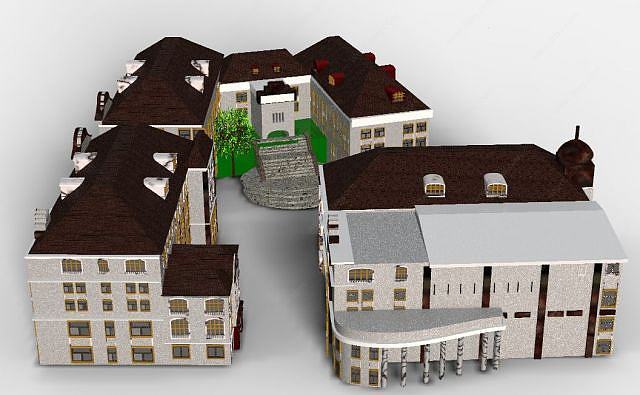 教学楼建筑3D模型