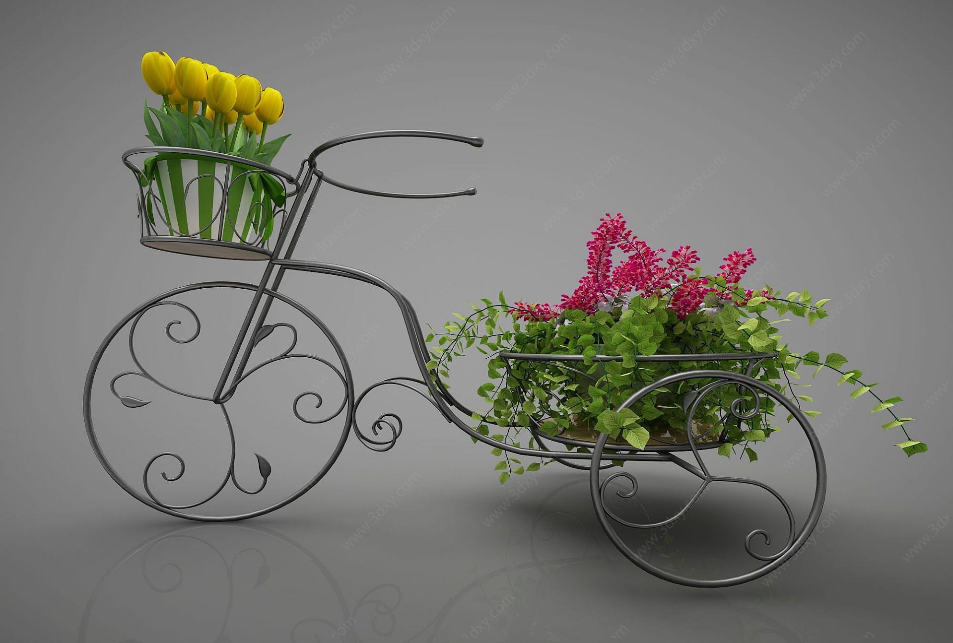 自行车花架3D模型
