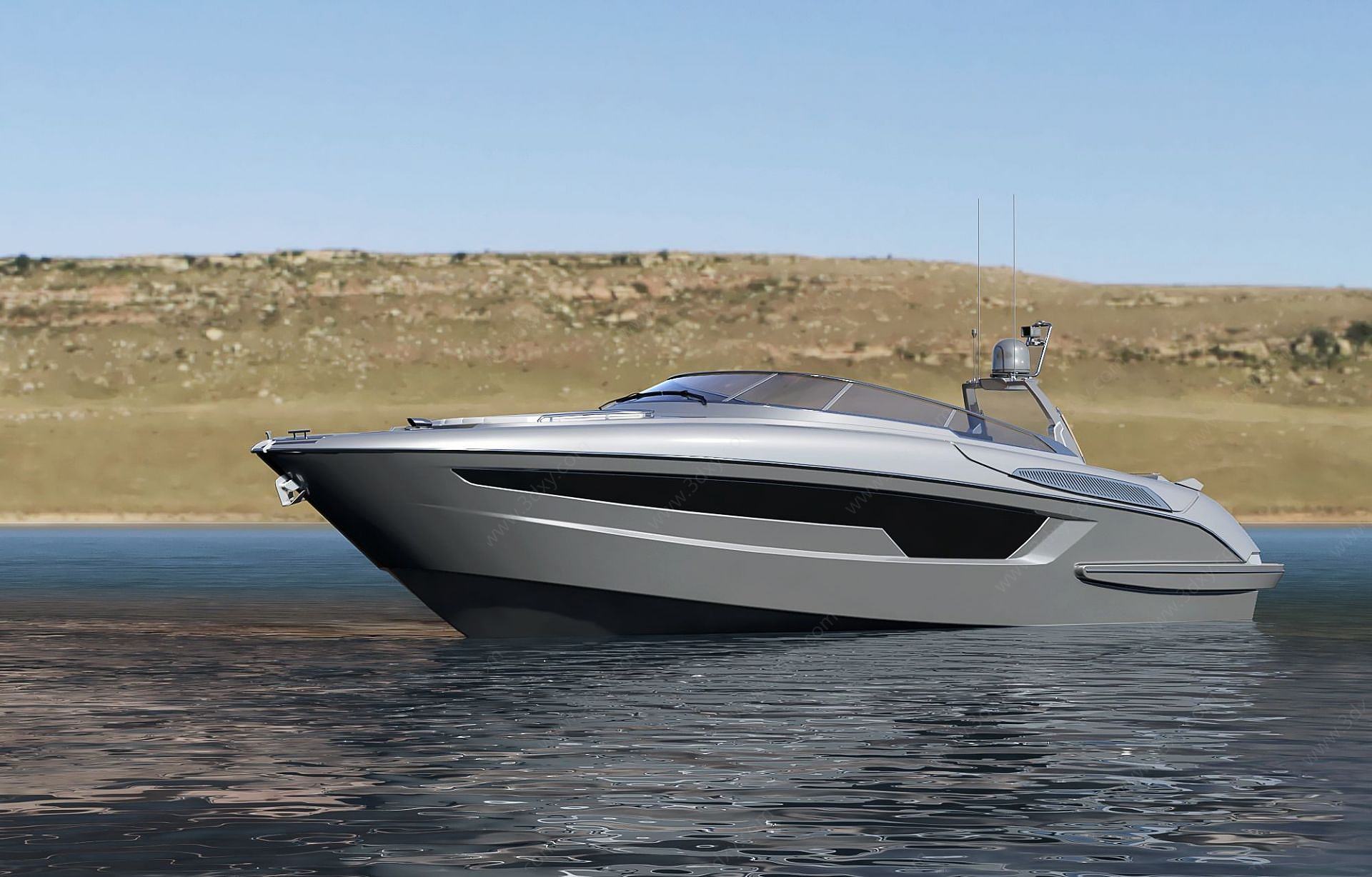 现代豪华快艇3D模型