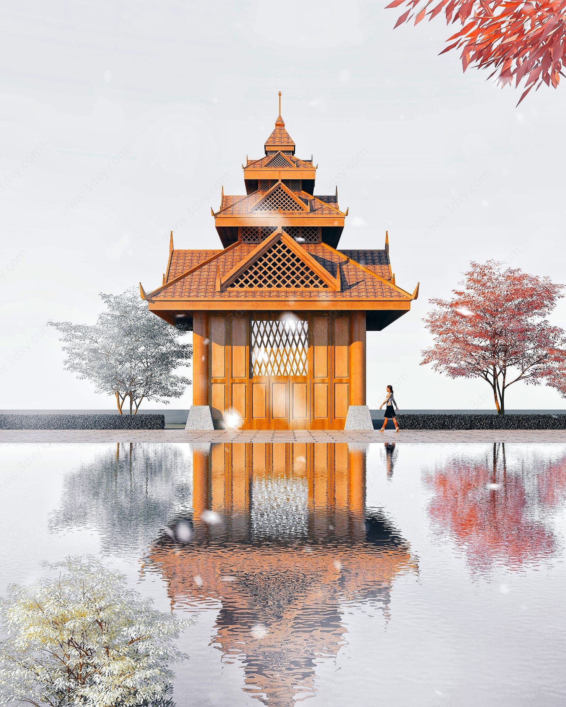 东南亚建筑3D模型