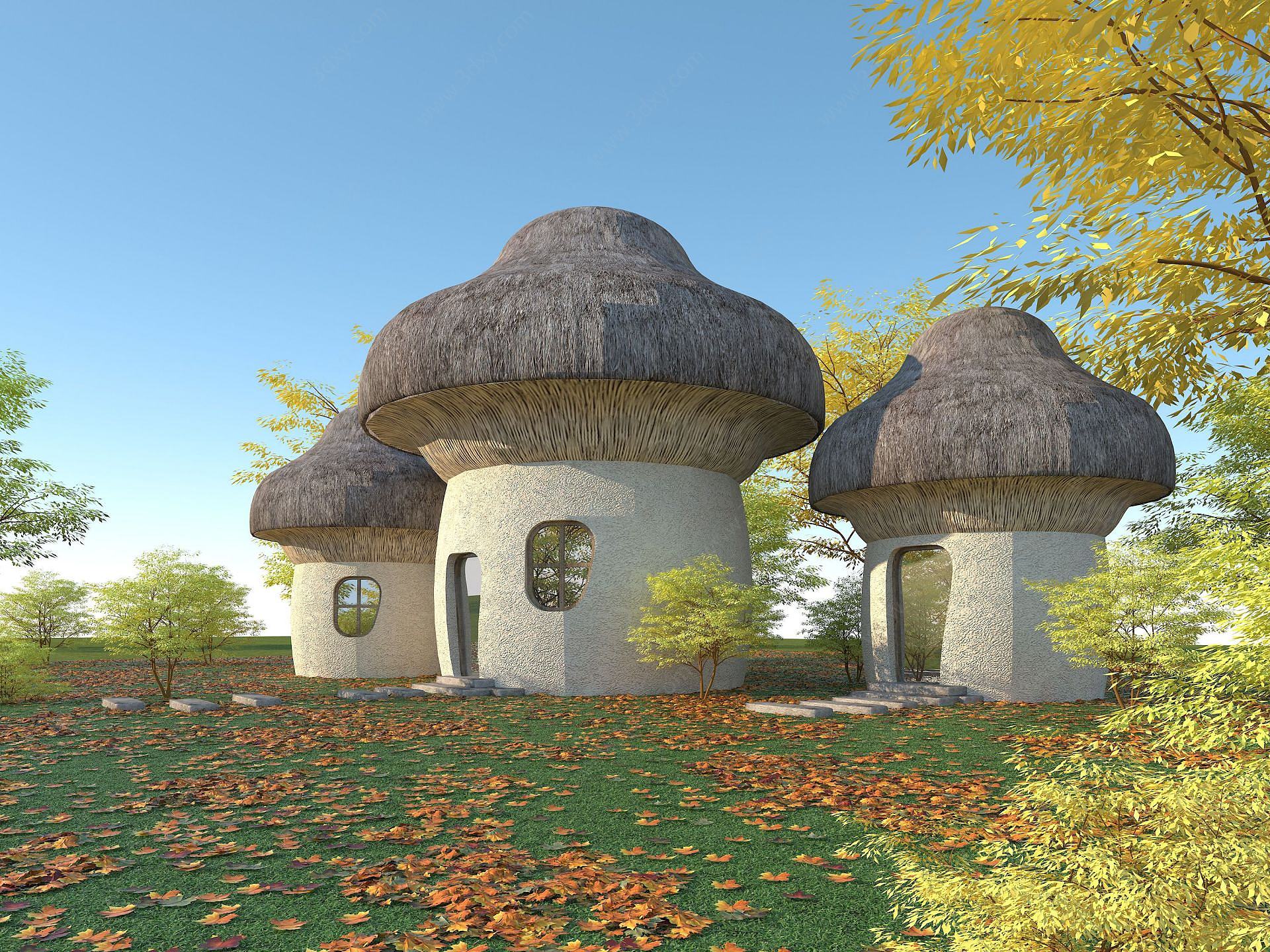 蘑菇房3D模型