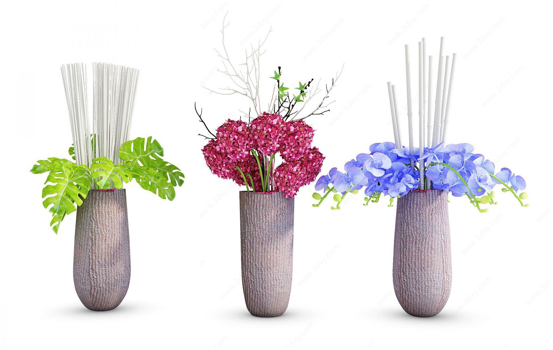 现代装饰植物兰花3D模型