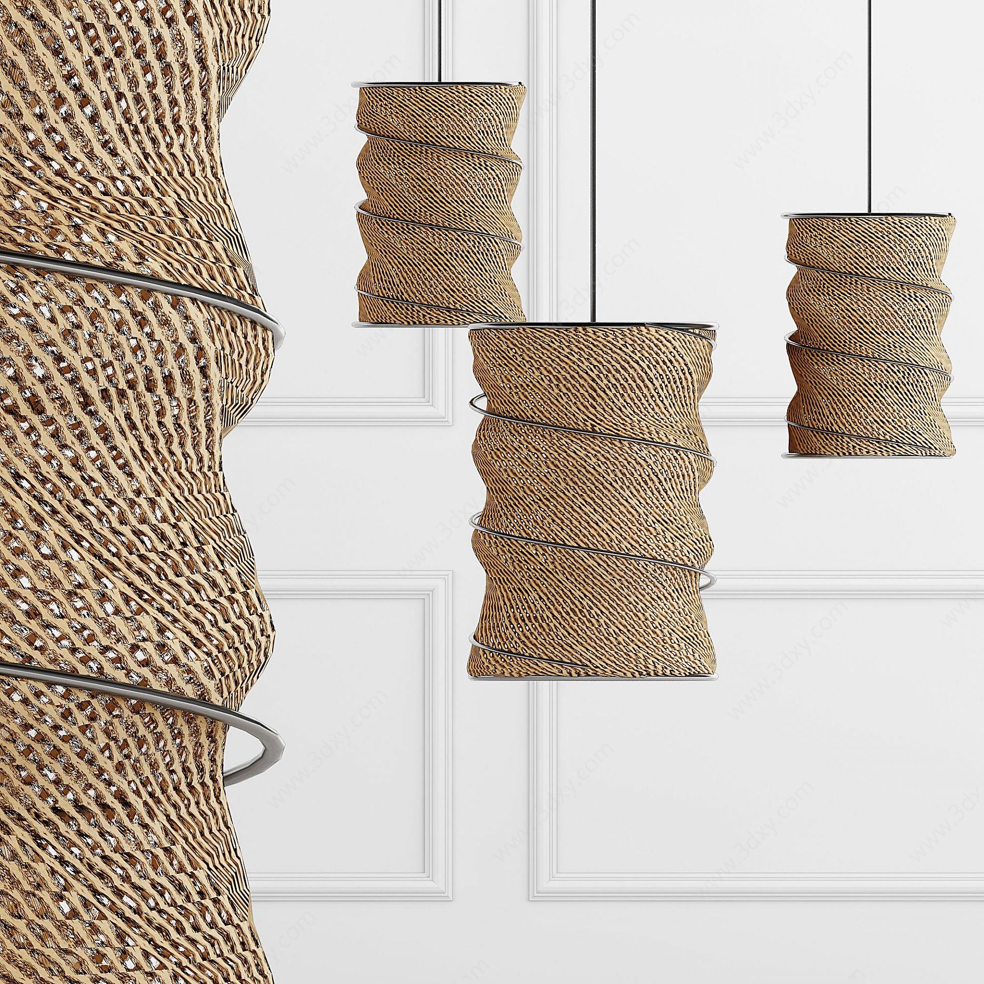 现代编织吊灯3D模型