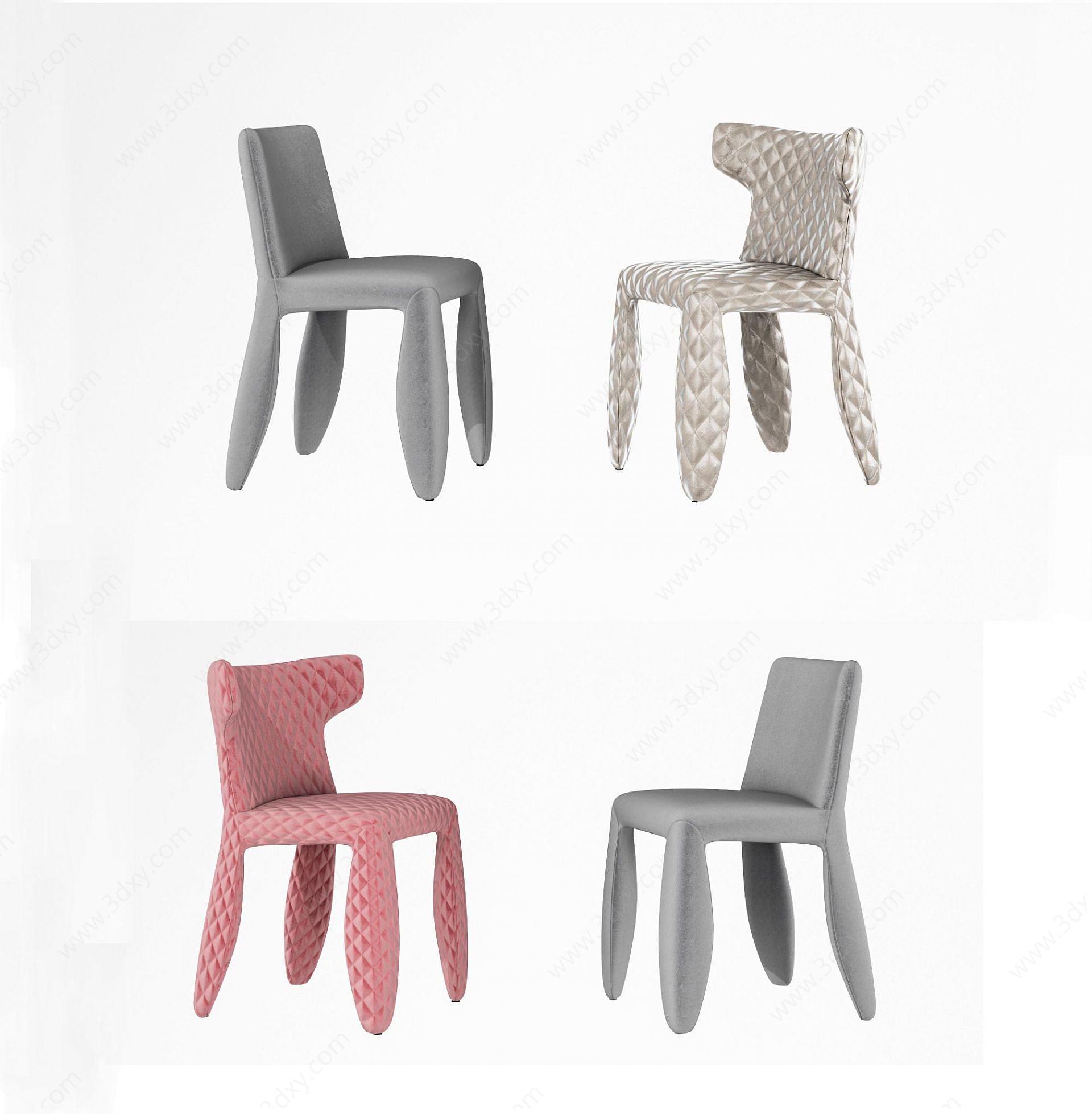现代单椅休闲椅家具3D模型