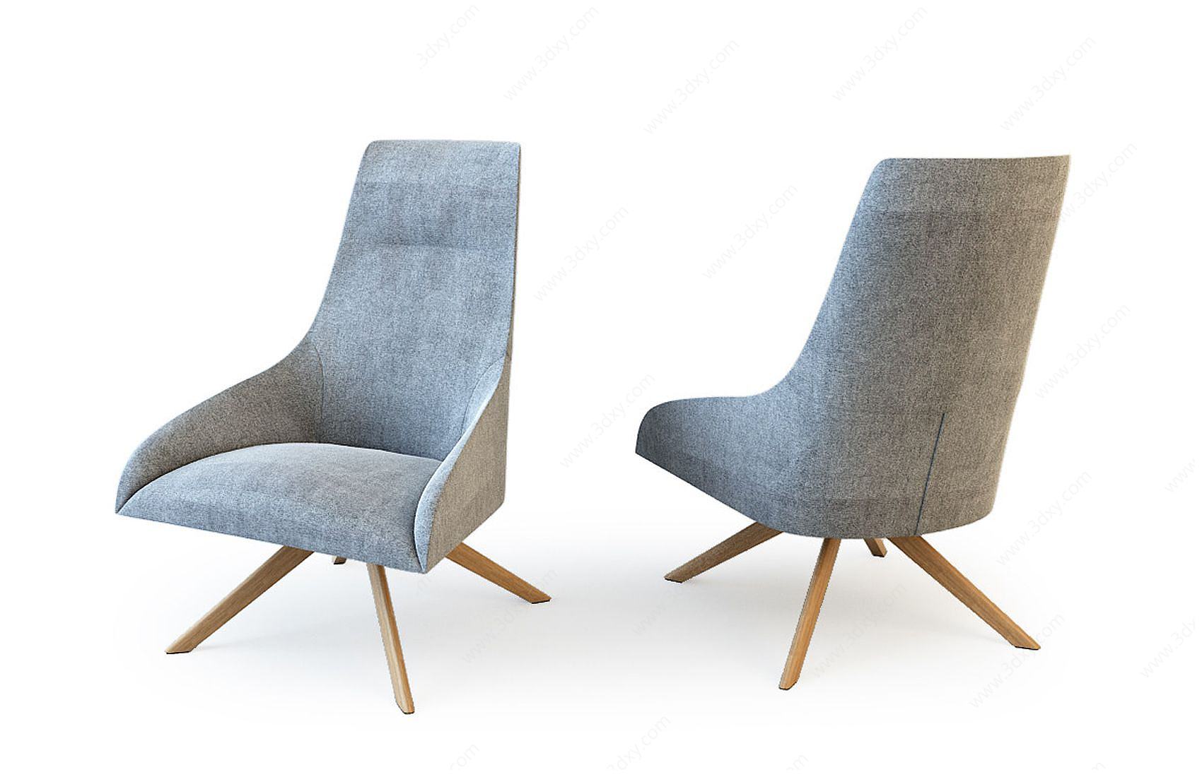 现代休闲沙发椅3D模型