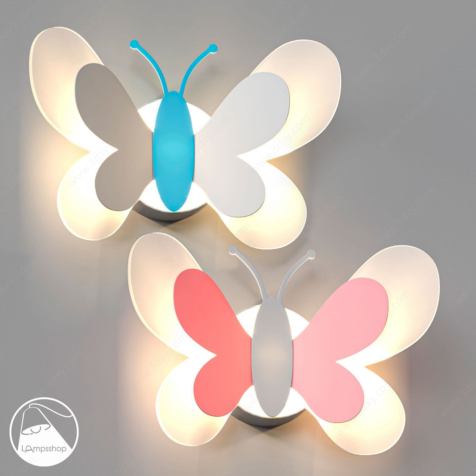 蝴蝶壁灯3D模型
