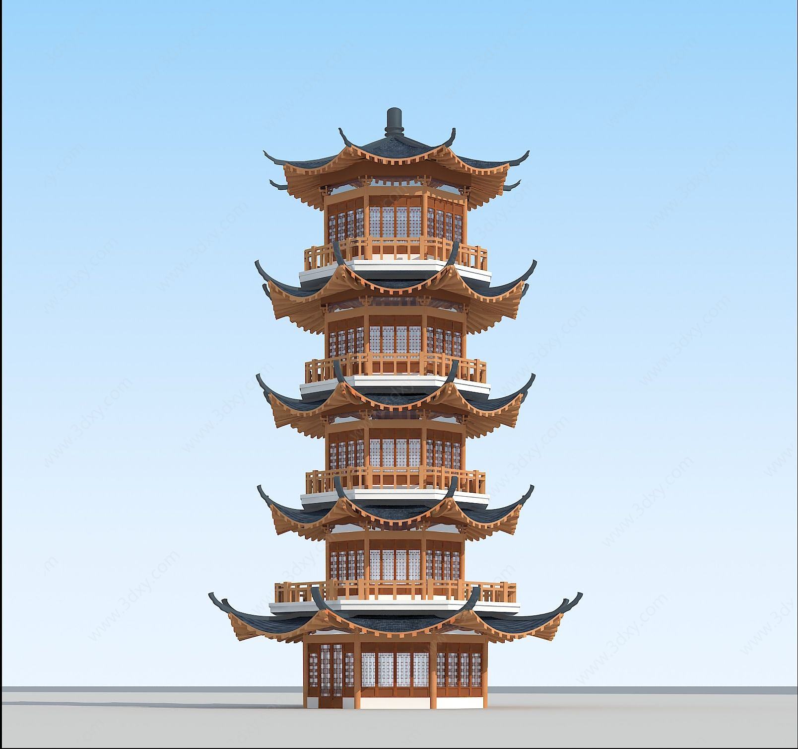 中国式古塔3D模型