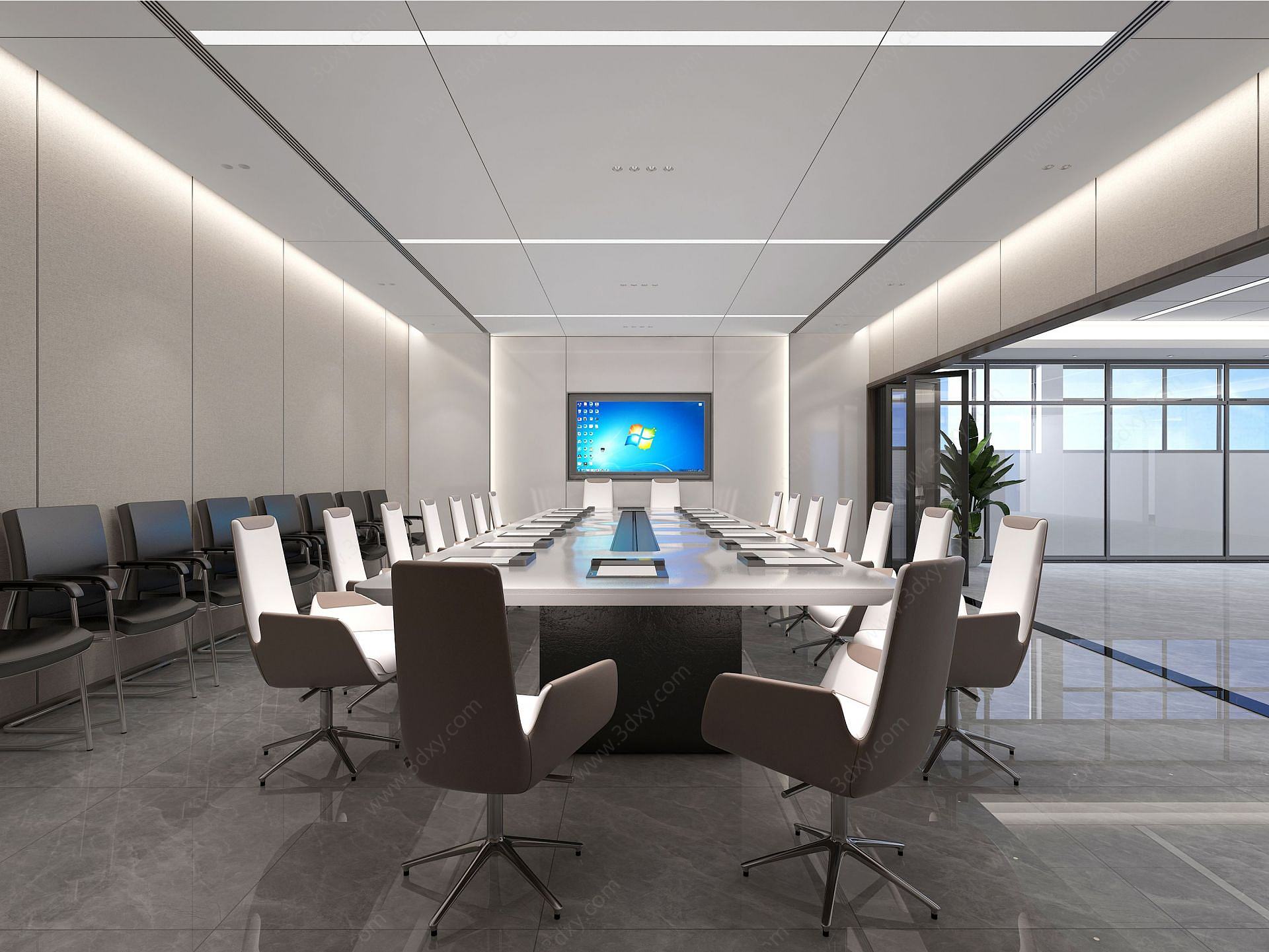 现代风格会议室3D模型