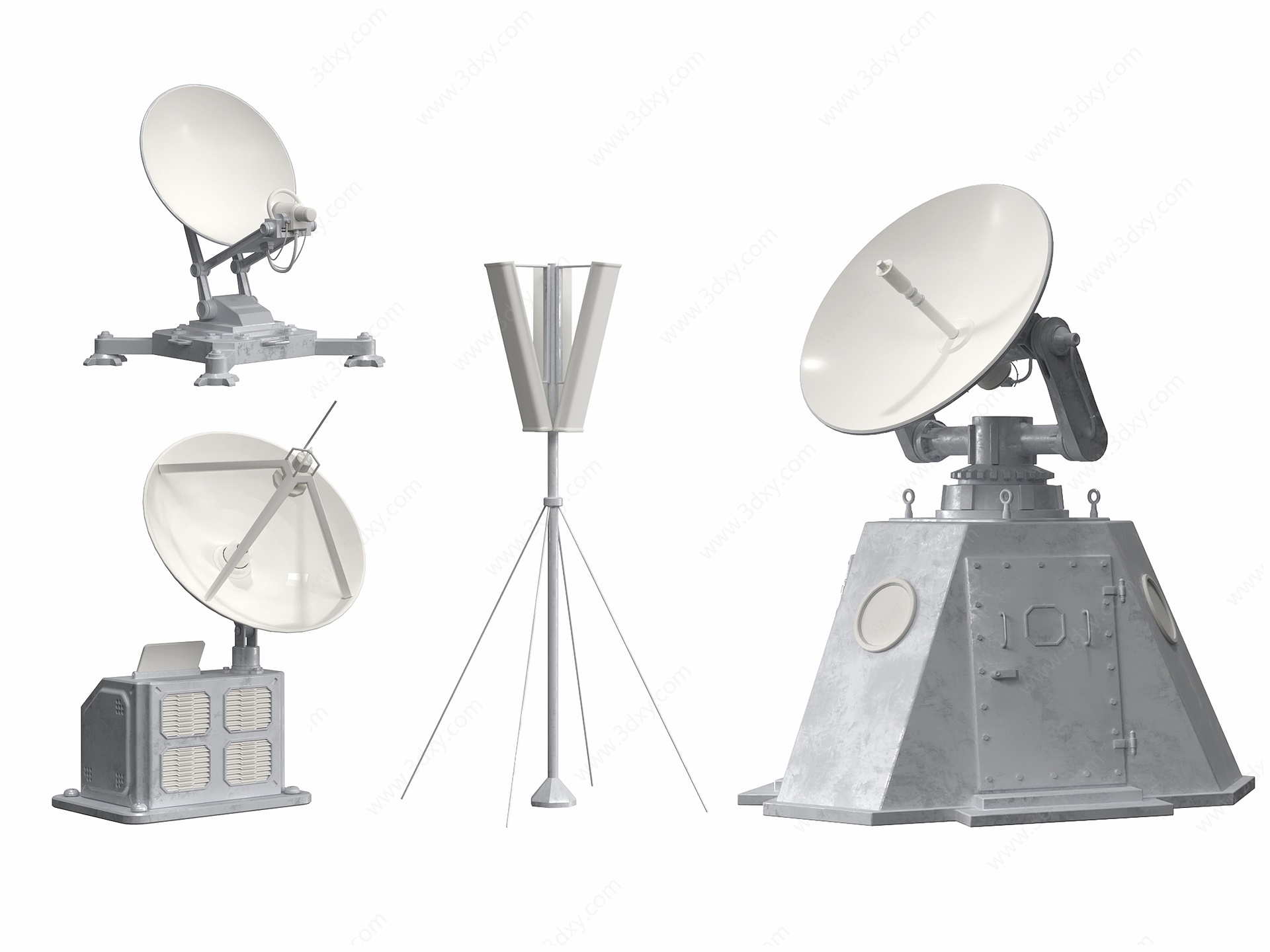 雷达信号塔3D模型