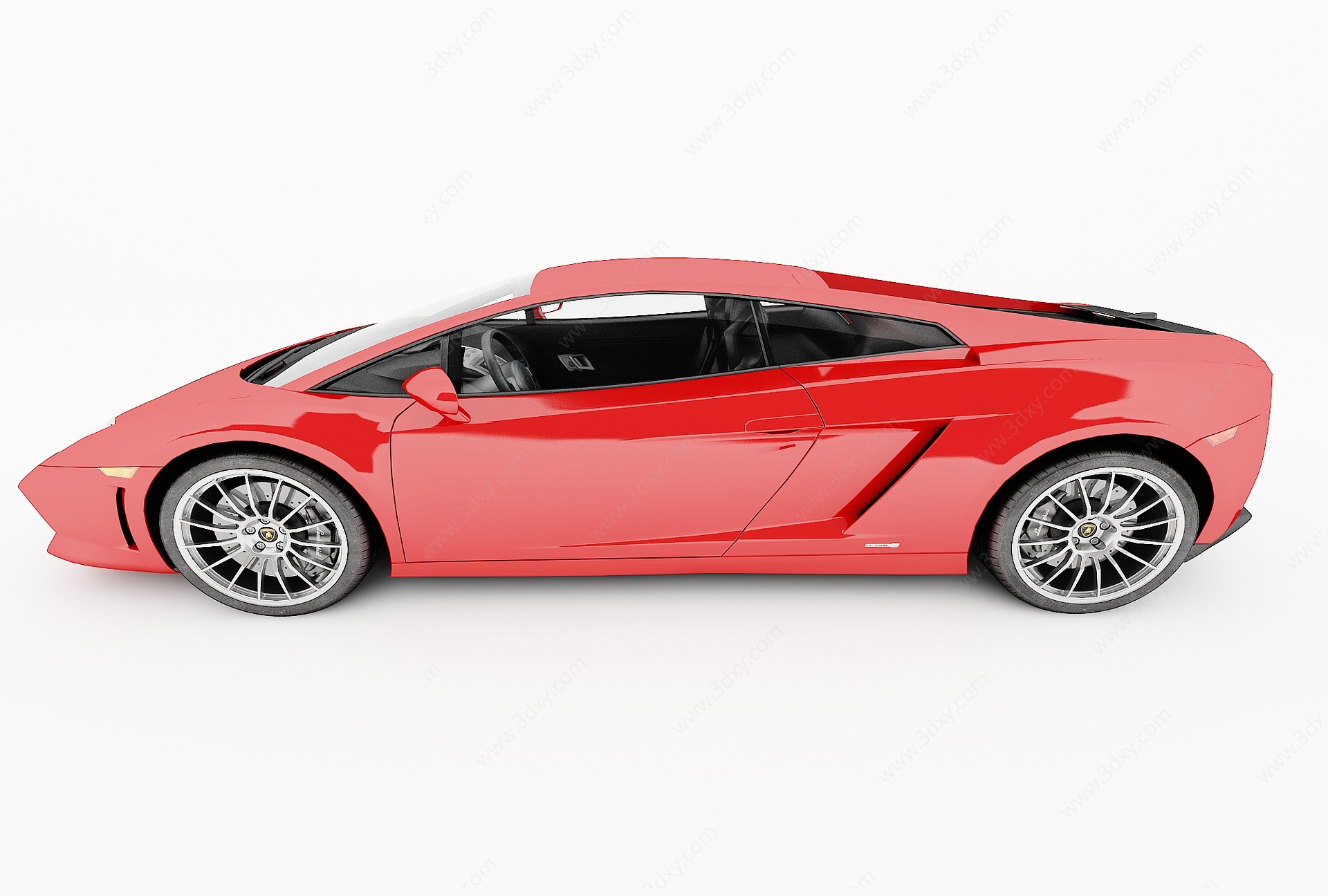 红色跑车3D模型