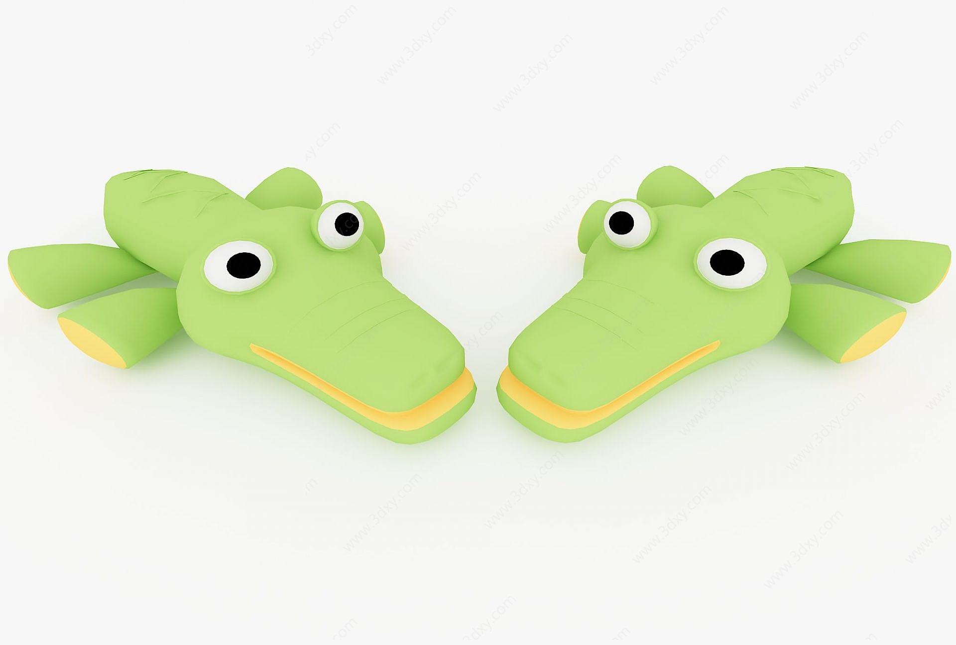 小鳄鱼抱枕3D模型