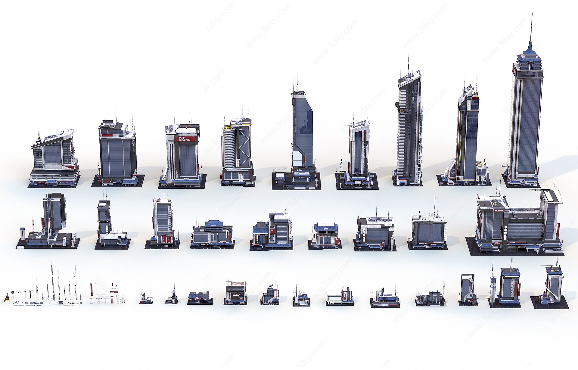 新上海建筑办公楼3D模型