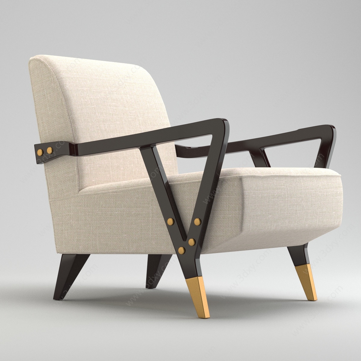 靠背休闲沙发椅3D模型