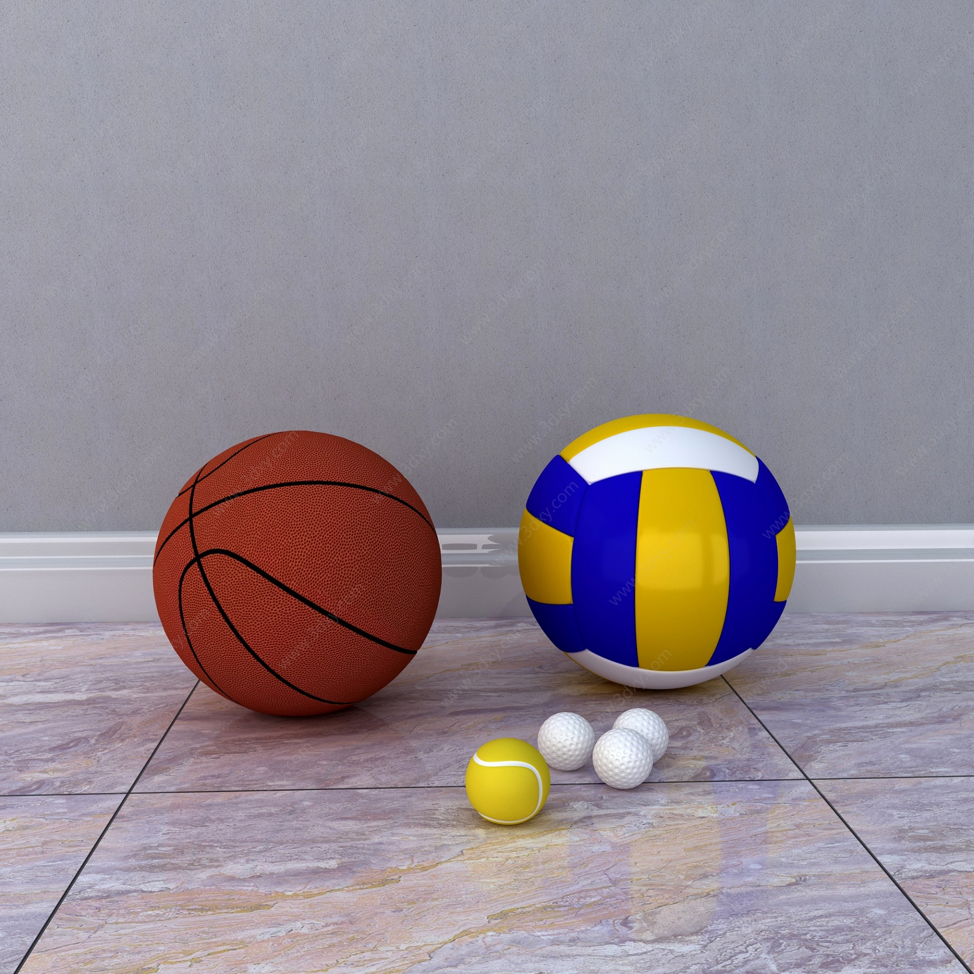 体育器材球3D模型