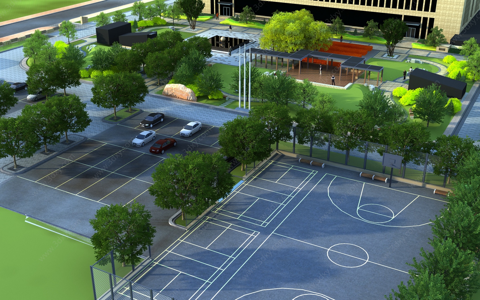城市小区规划3D模型