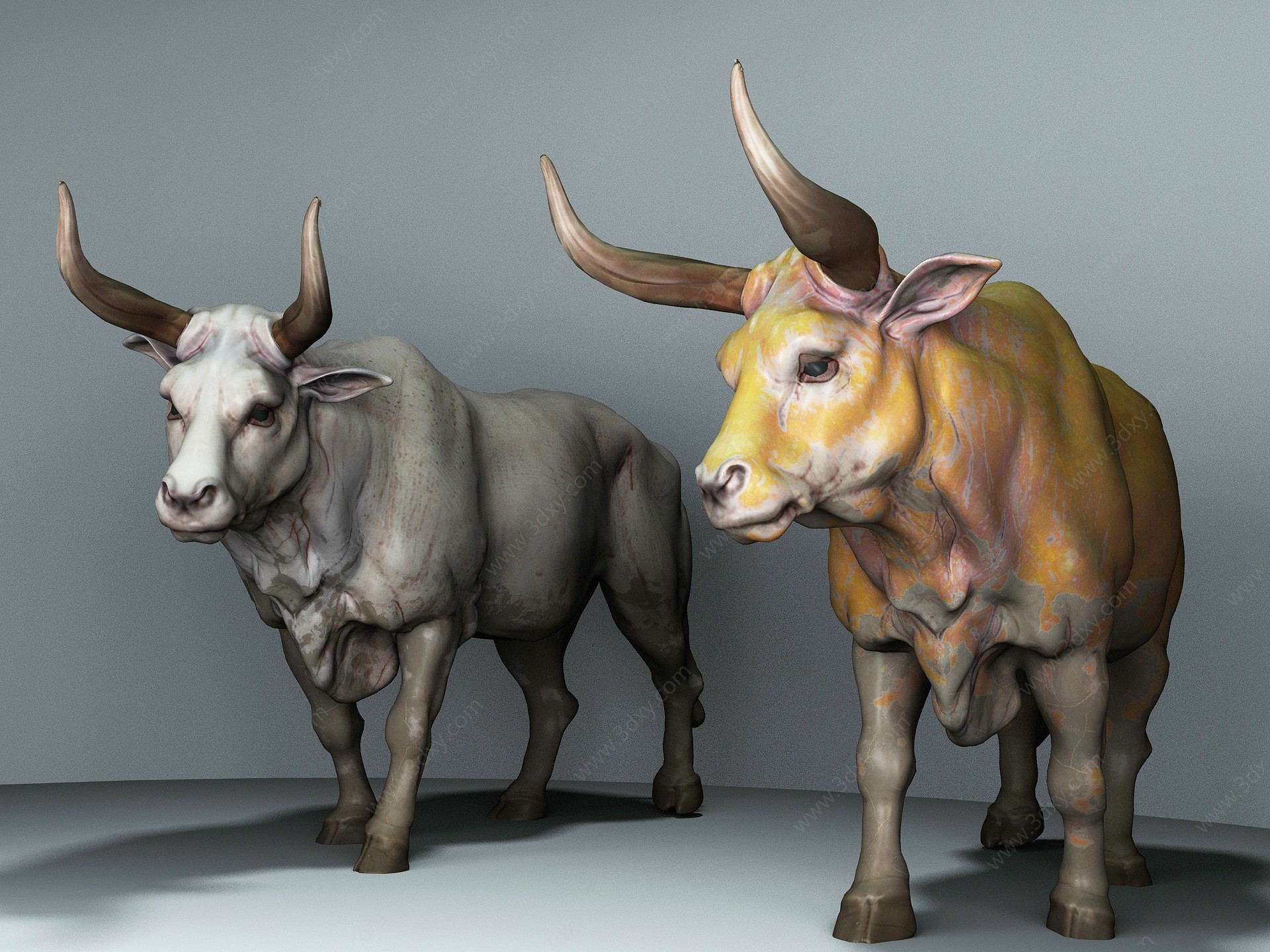家畜牛3D模型