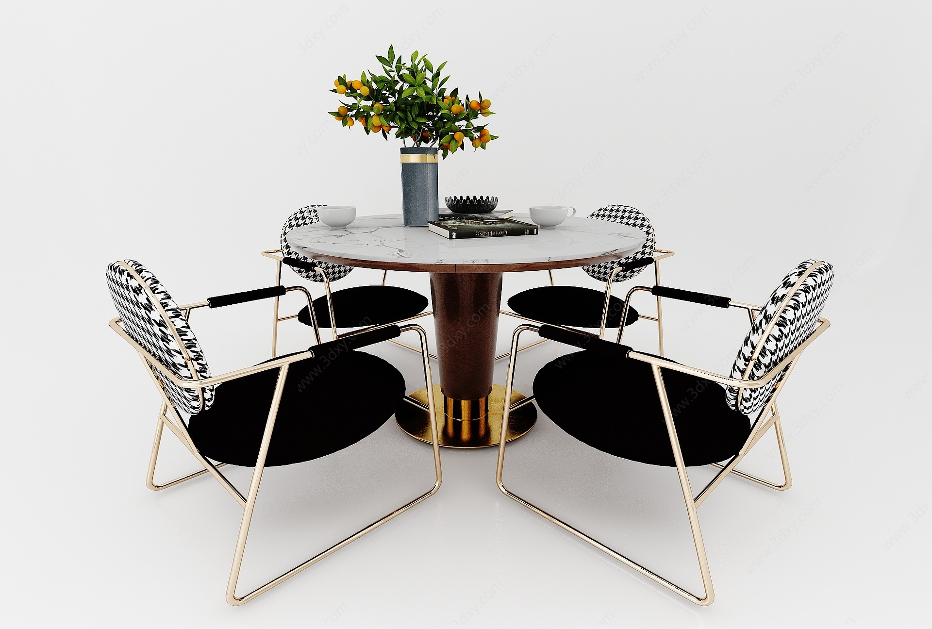 现代风格休闲桌椅3D模型