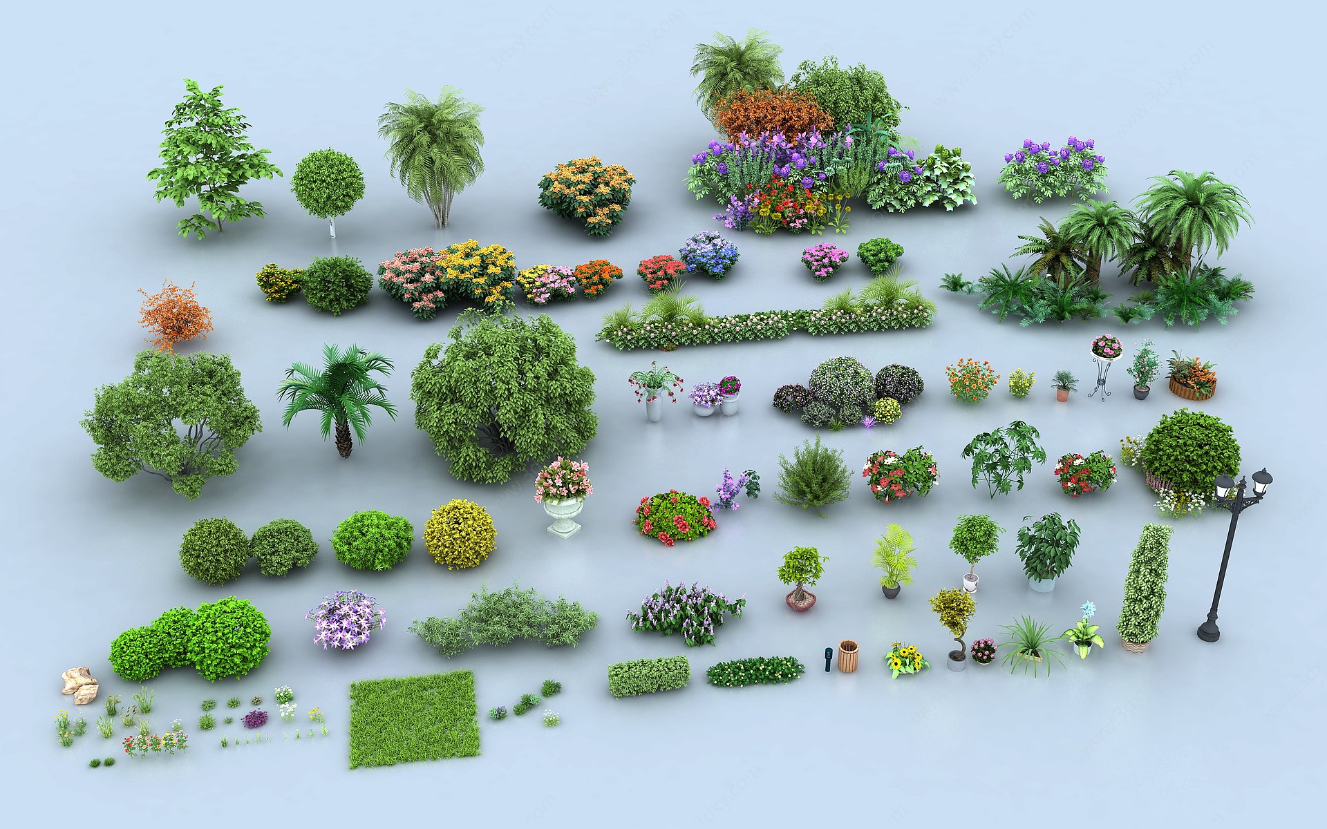 景观树组合3D模型