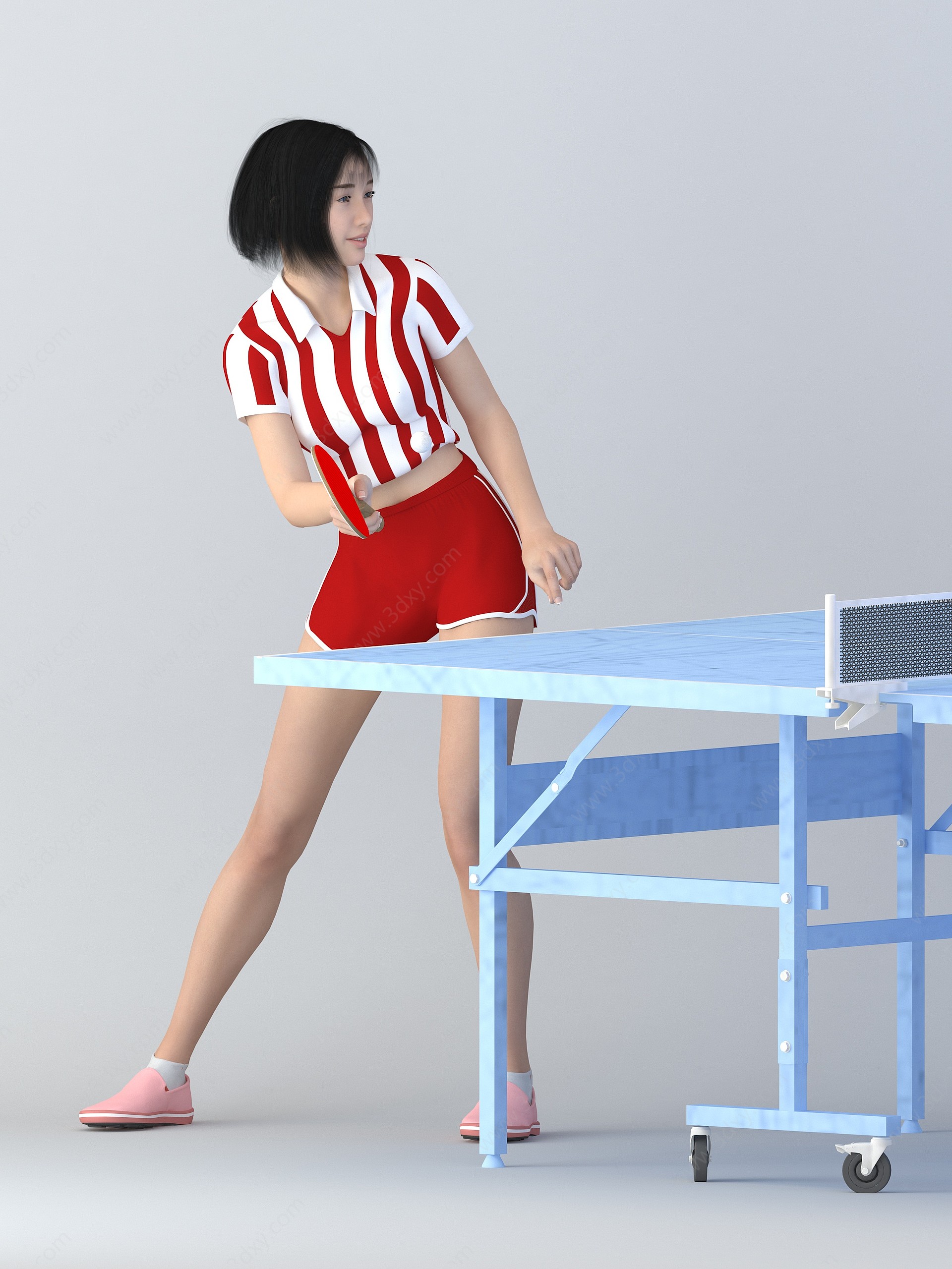 乒乓球人物3D模型