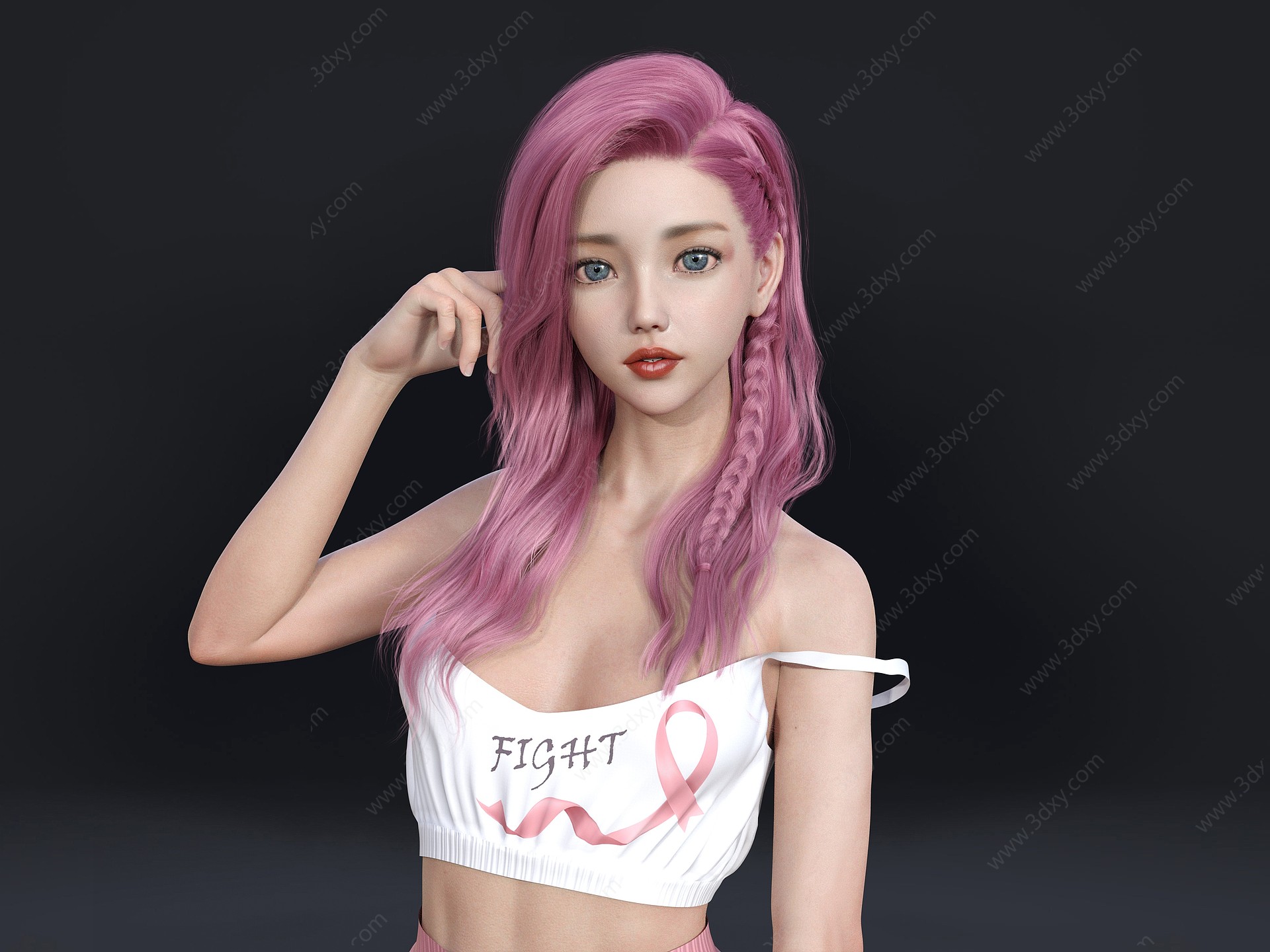 现代人物女生3D模型