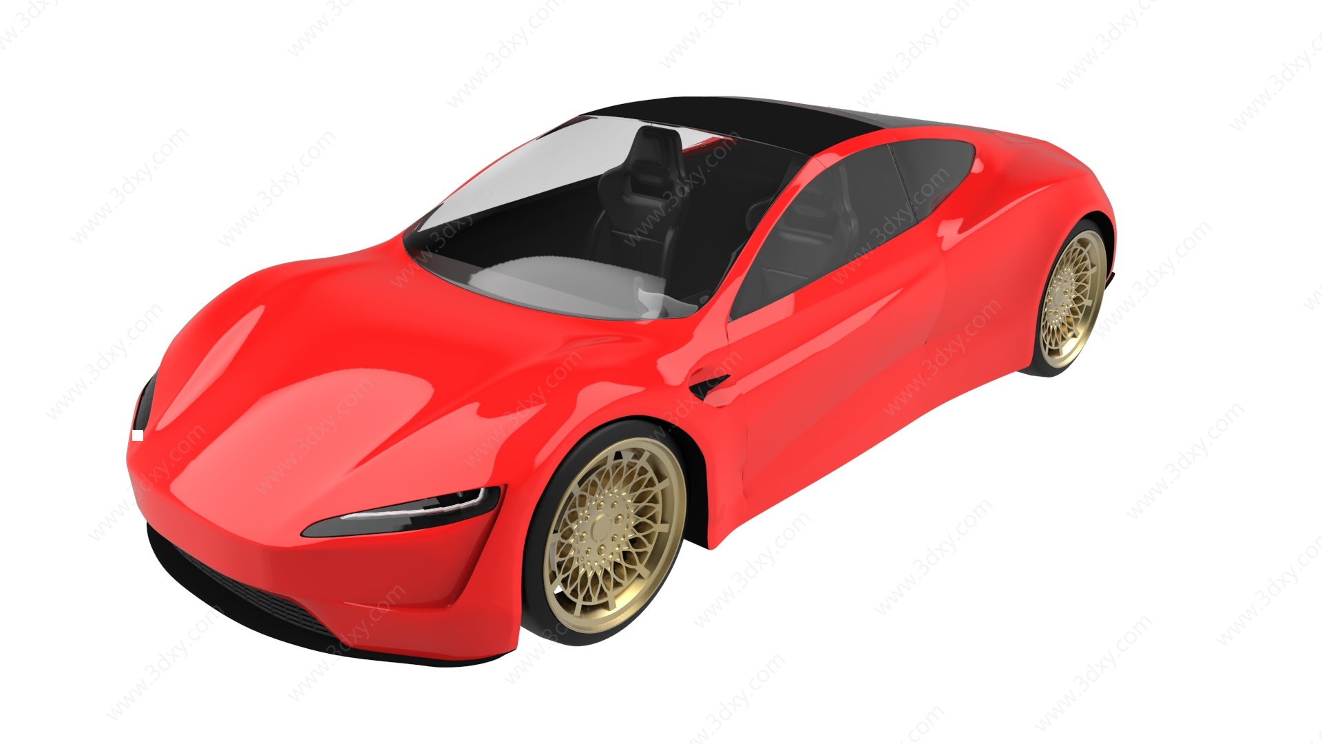 特斯拉电动汽车3D模型