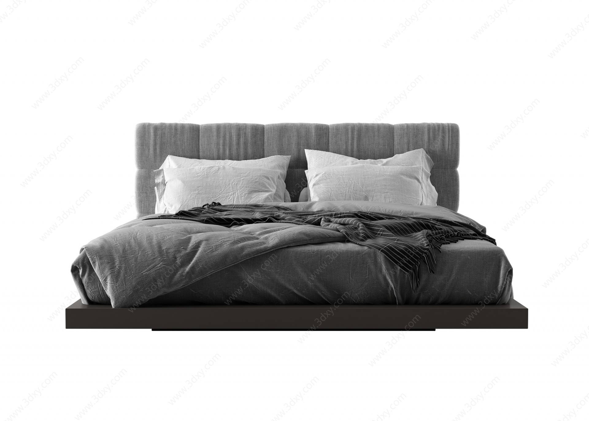 大床双人床3D模型