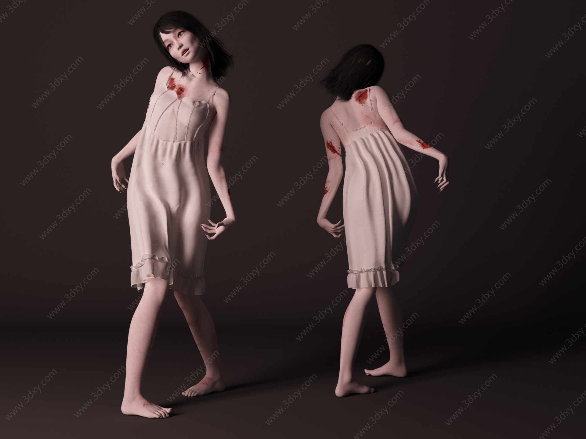 僵尸女人3D模型