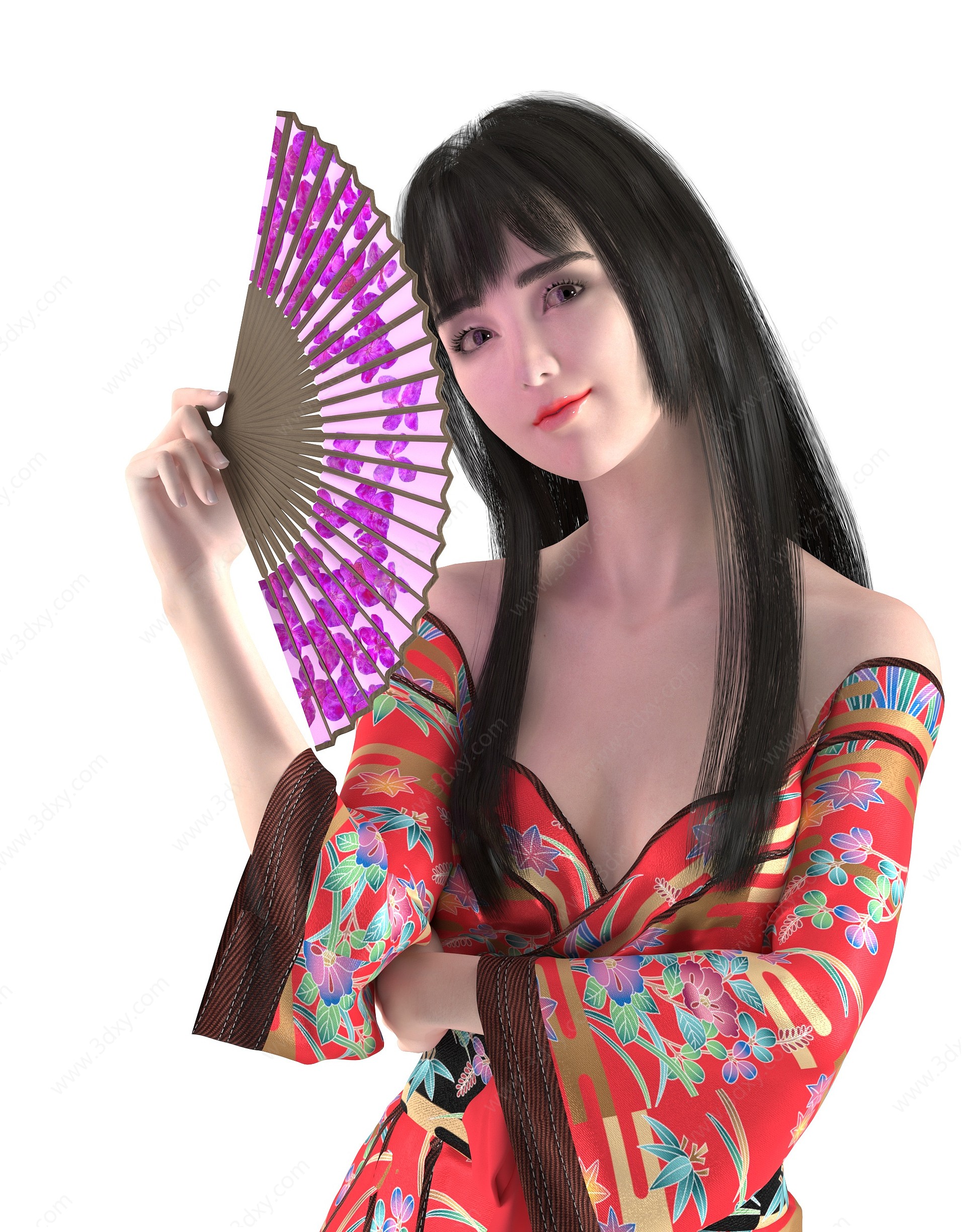 和服美女3D模型
