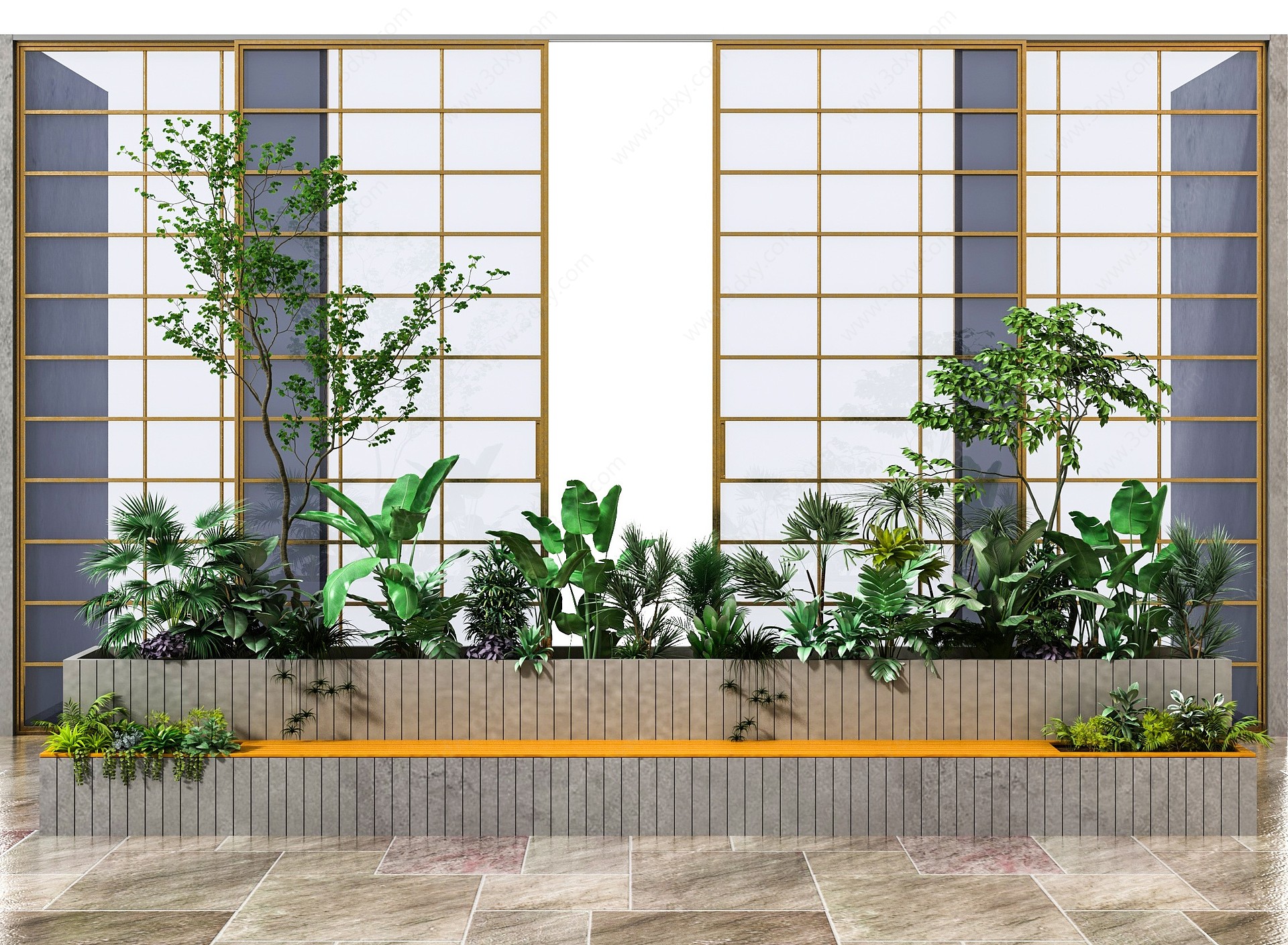 现代景观植物3D模型