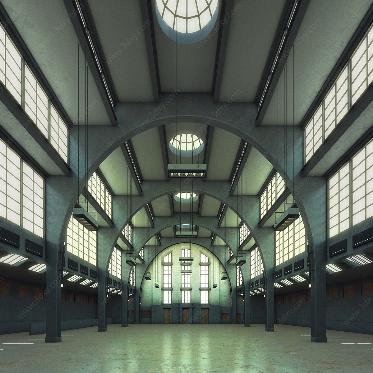 火车站室内场景3D模型